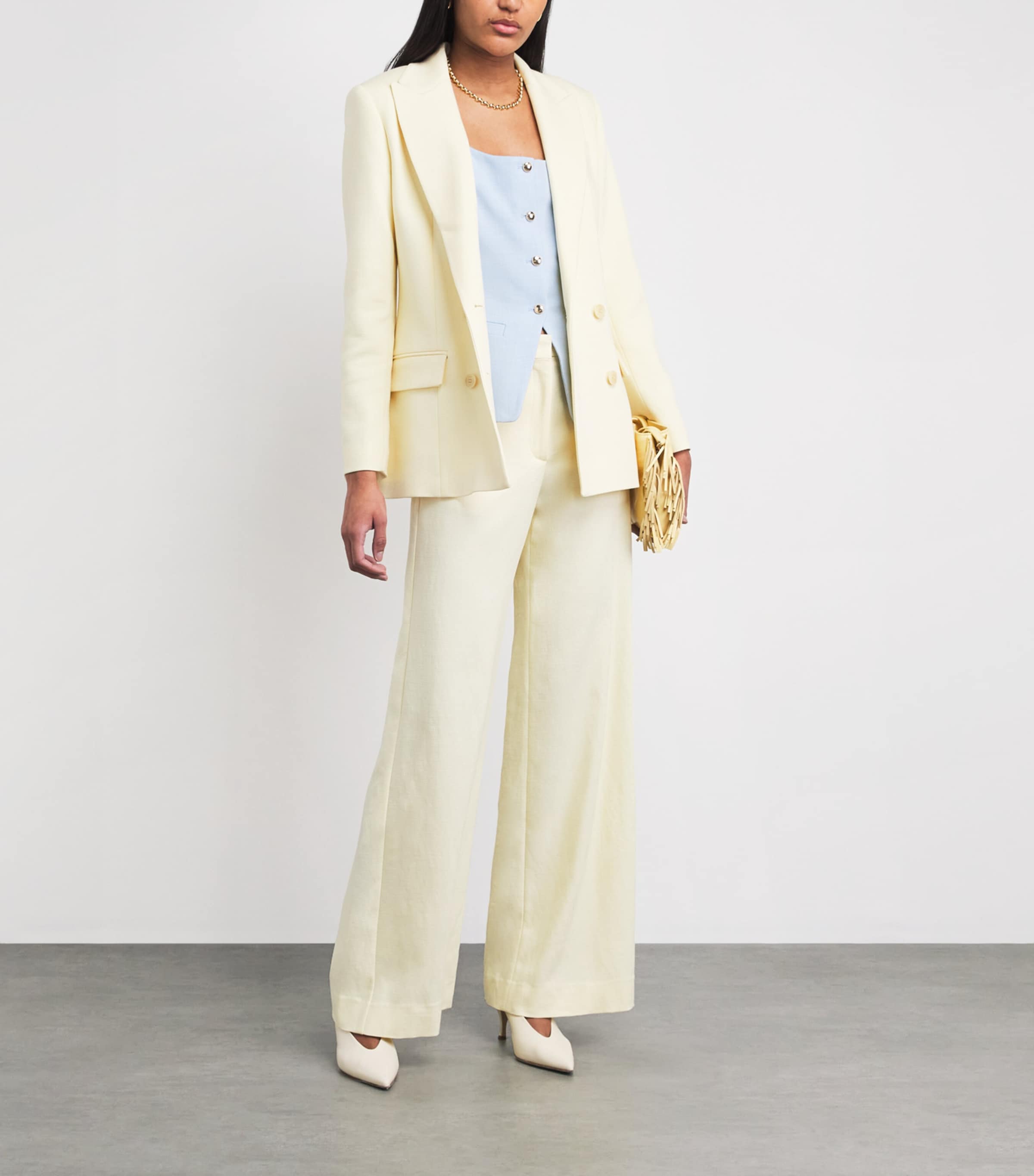 Double-Breasted Blazer PALE YELLOW Image 2