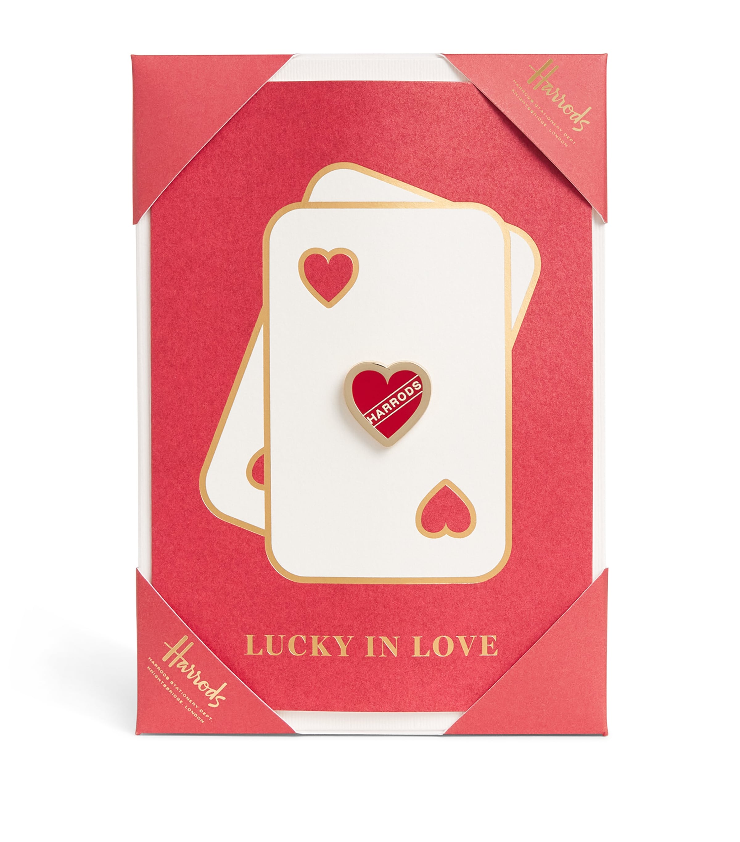 Harrods Heart Card and Pin Gold Image 1