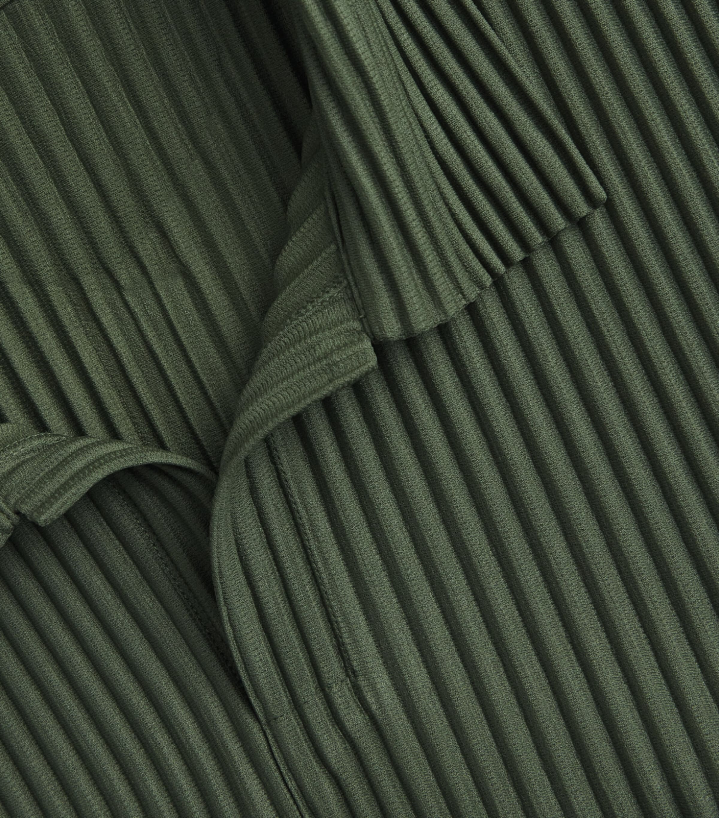 Homme Plissé Issey Miyake Mens Pleated Polo Shirt Duomo Door Green Image 6
