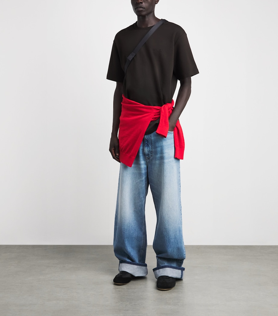 NN.07 Mens Relaxed Logo Nat T-Shirt Deep Truffle Image 2