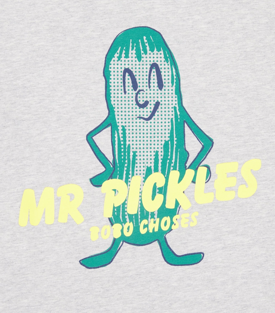 Organic Cotton Mr Pickles T-Shirt (6-7 Years) HEATHER GREY Image 3