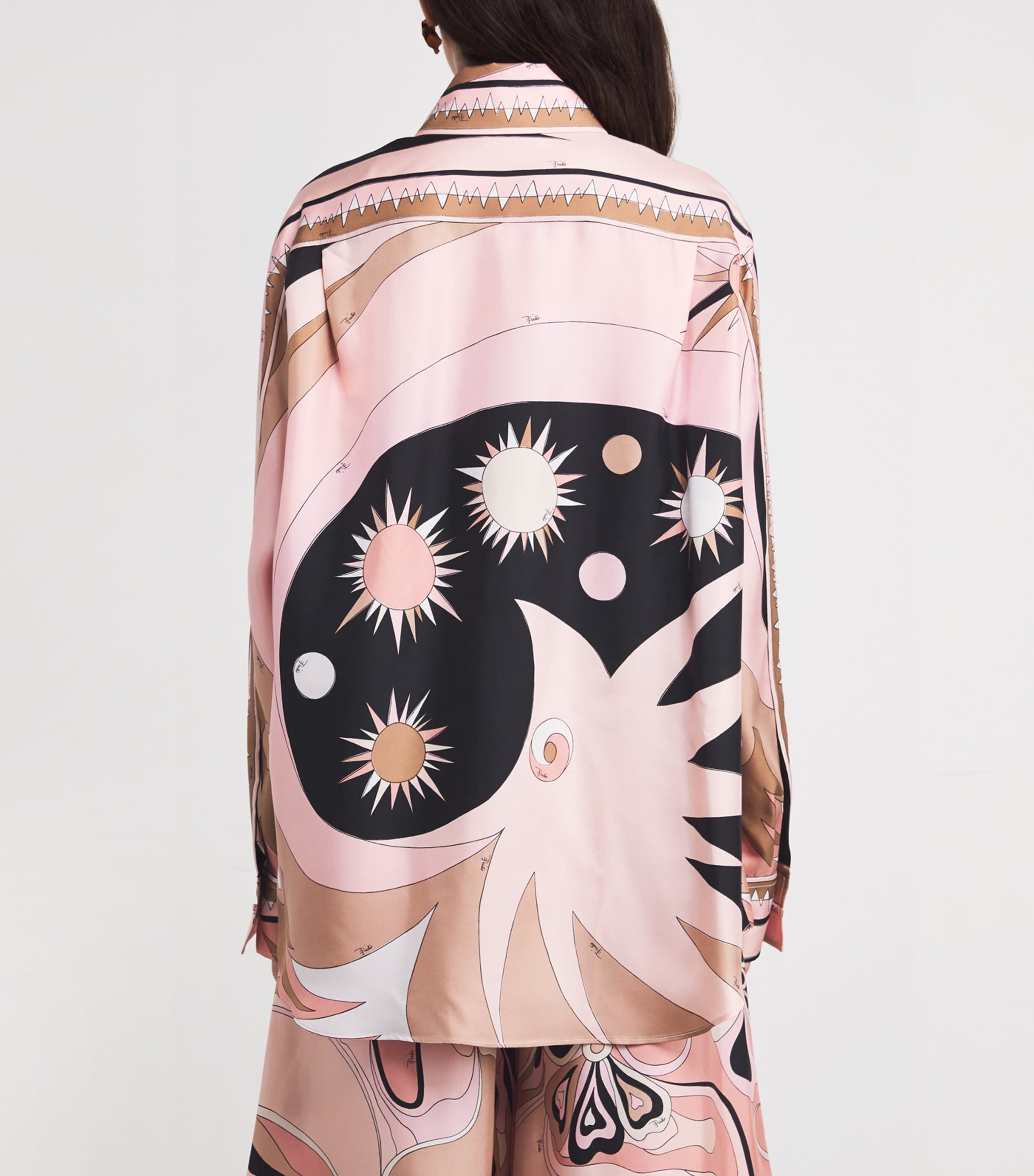 Silk Printed Shirt 035 NUDE Image 4