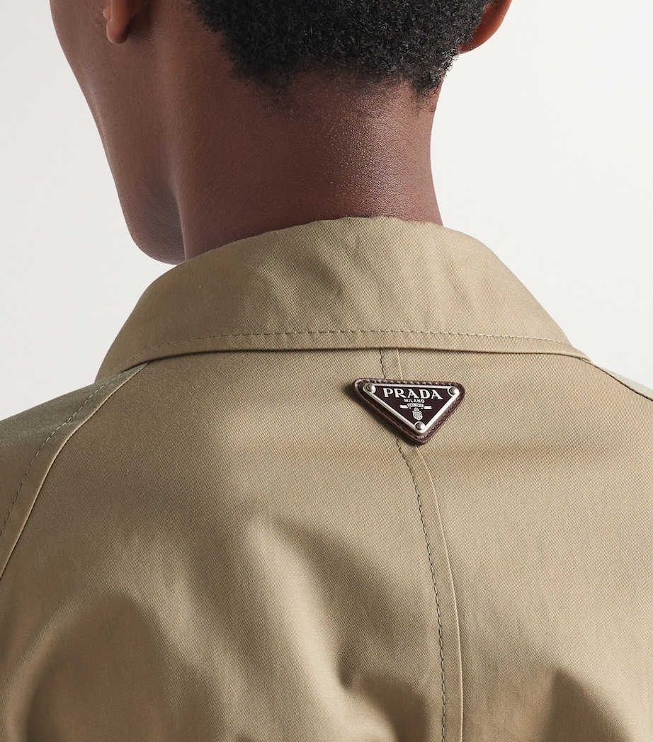 Prada Womens Belted Trench Coat Image 3