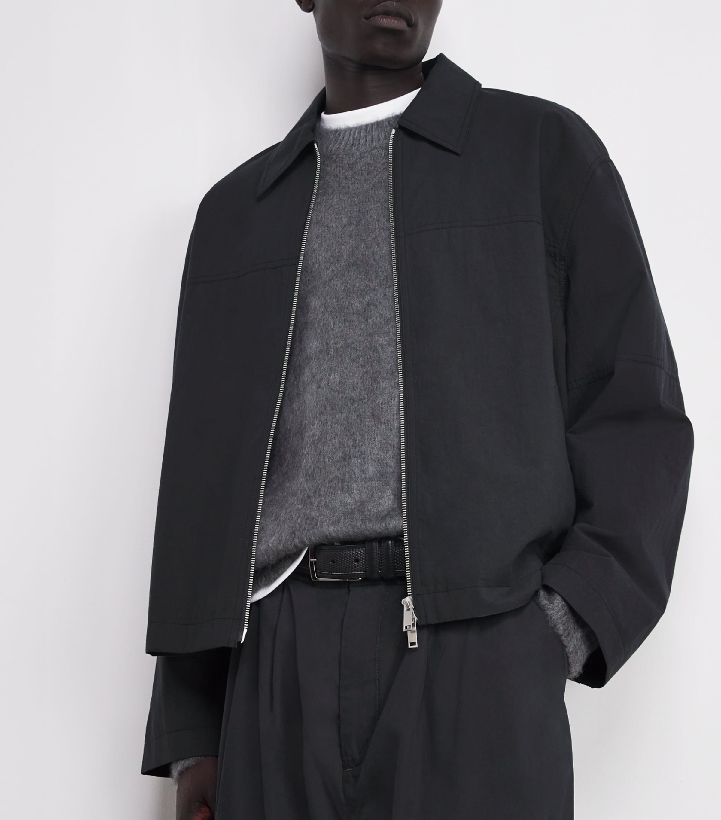 Studio Nicholson Mens Cotton Harrington Jacket Graphite Image 6
