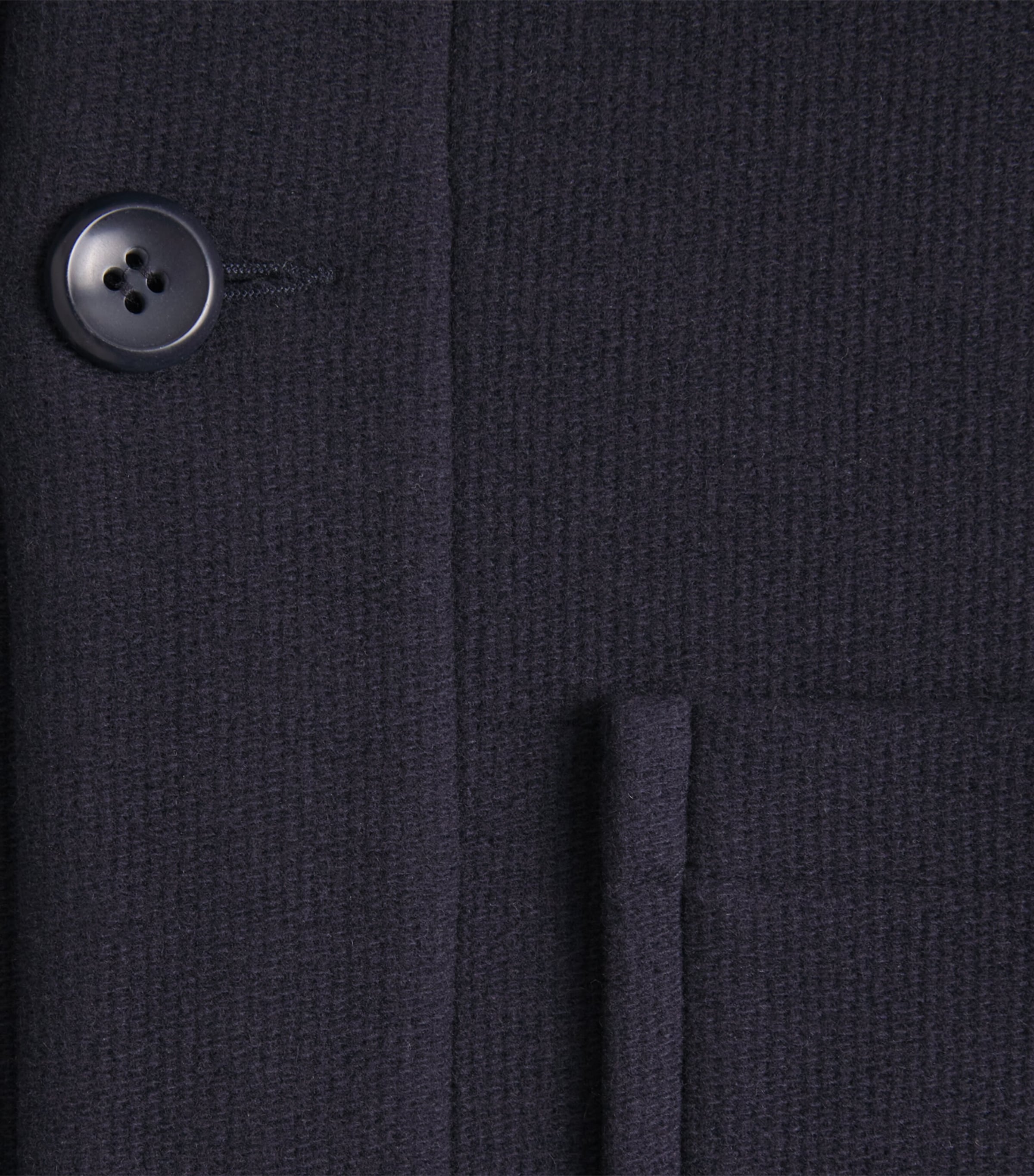 Sandro Paris Mens Wool-Blend Overshirt Midnight Blue Image 6