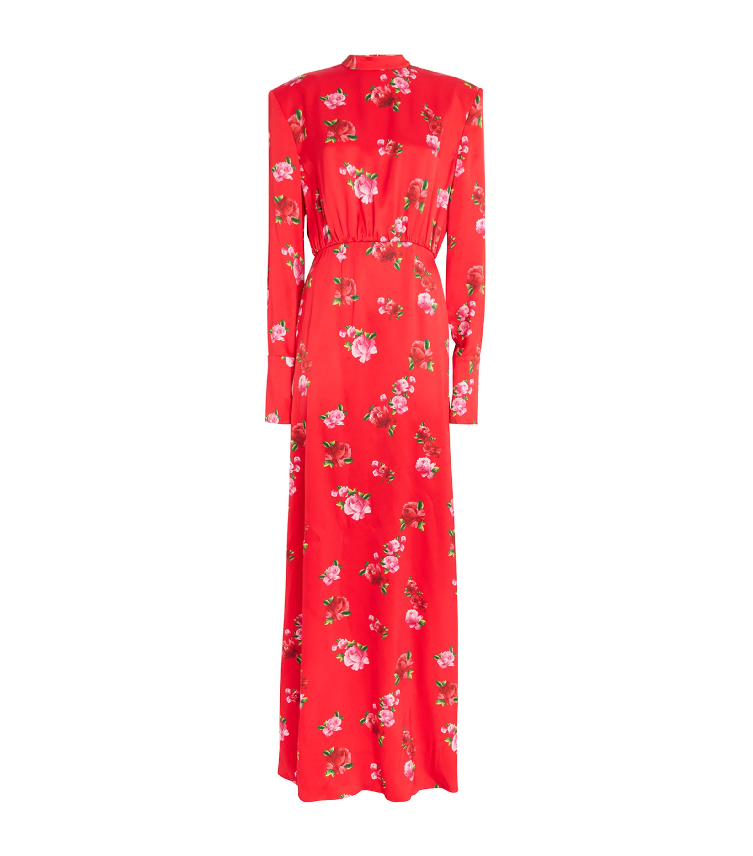Magda Butrym Floral Silk Gown In Red