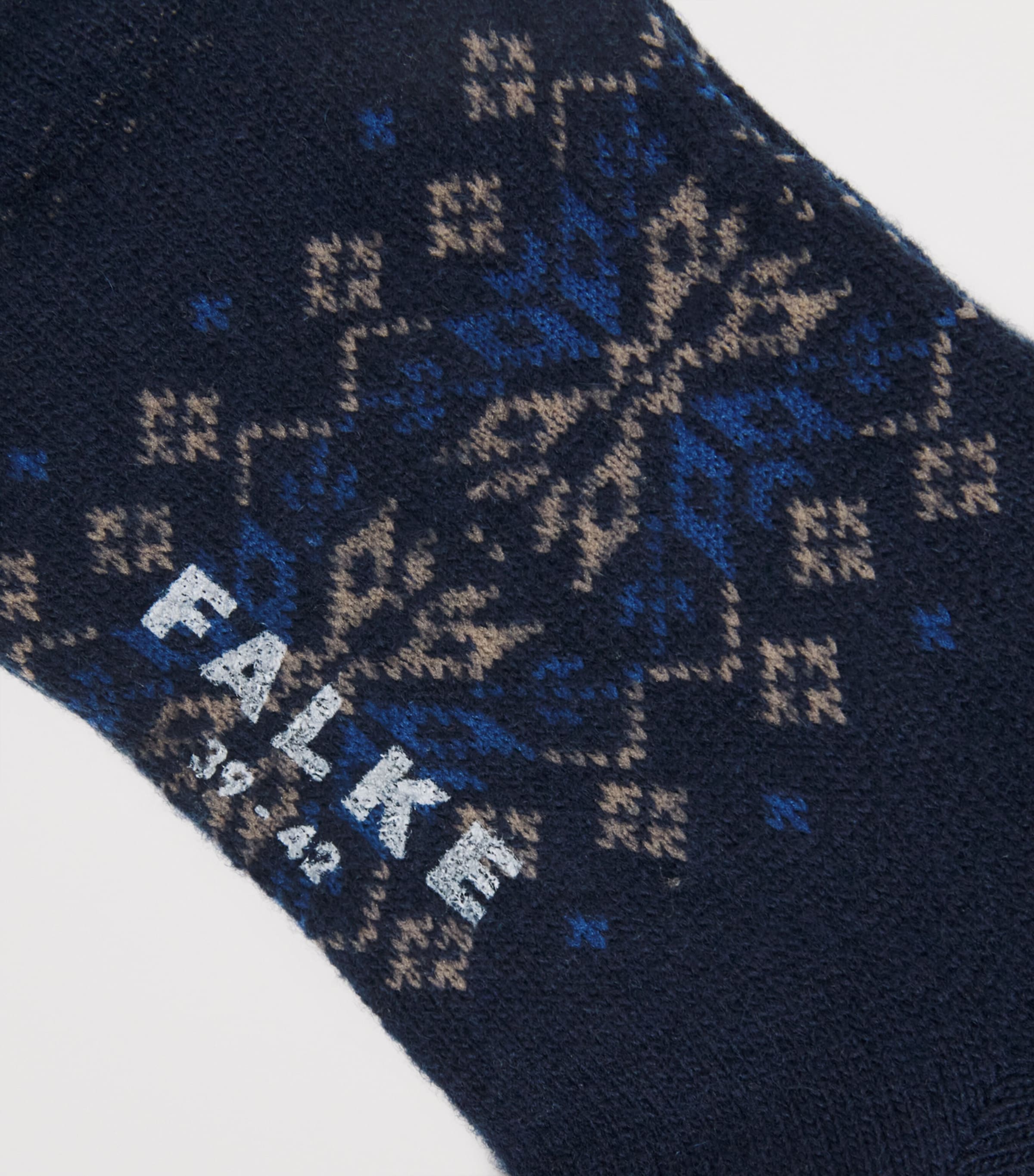 Falke Mens Wool-Cashmere Sky Limit Socks Space Blue Image 2