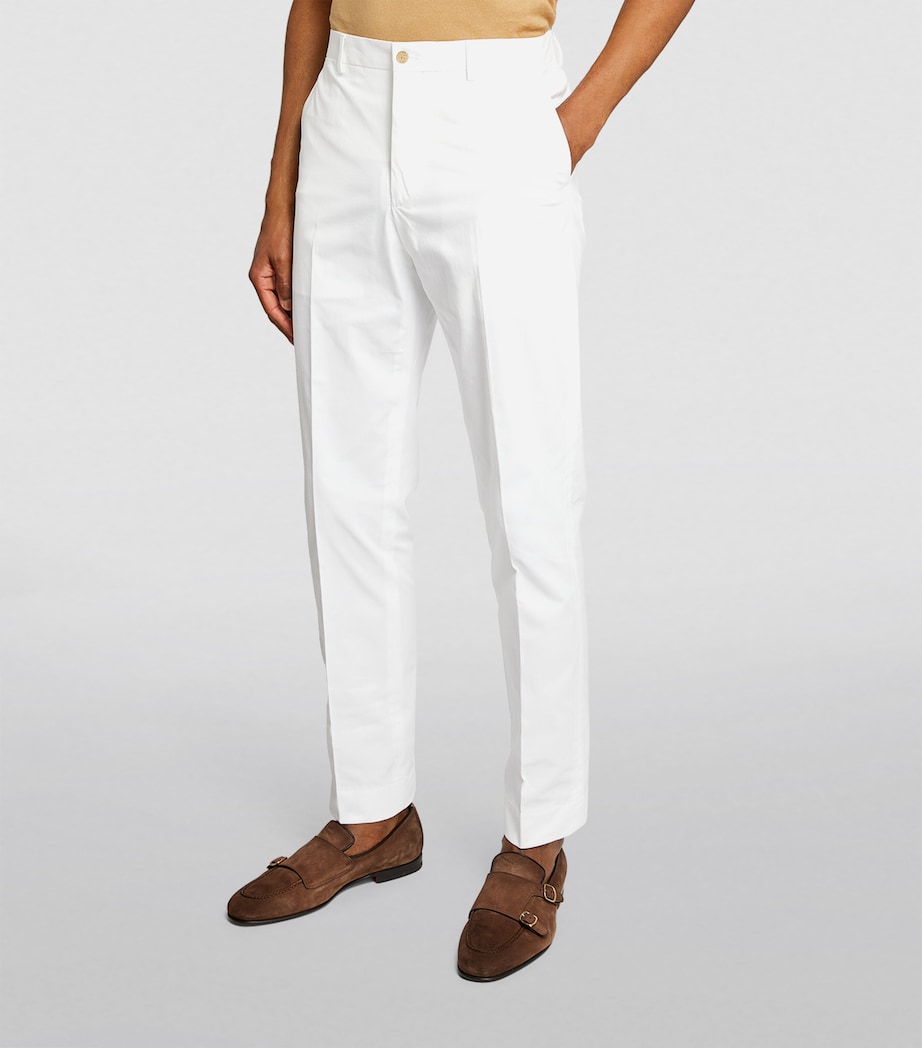 Ralph Lauren Purple Label Mens Cotton-Blend Straight Chinos White Image 3