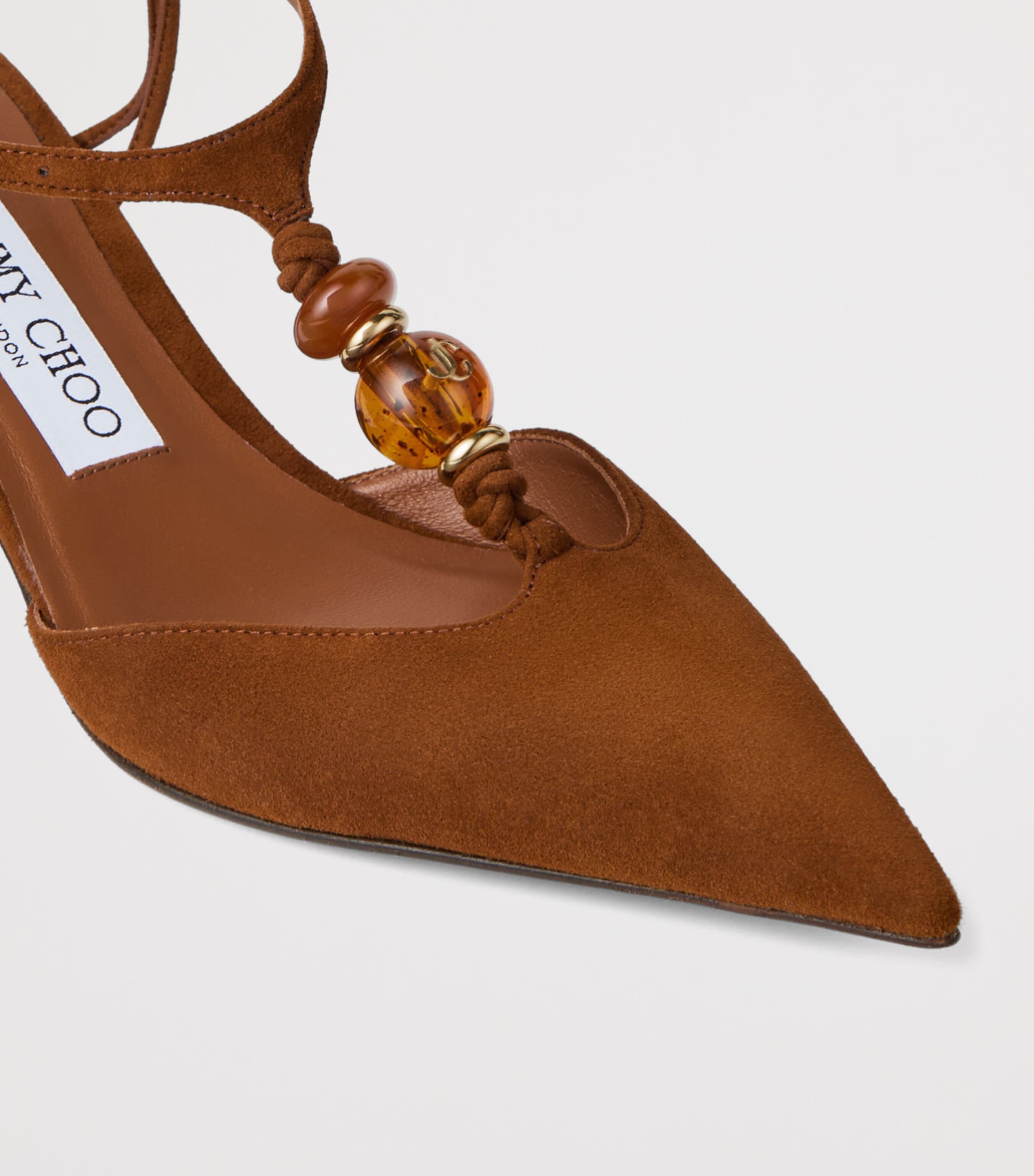 Jimmy Choo Lauri 50 Suede Slingback Pumps Tan Mix Image 6