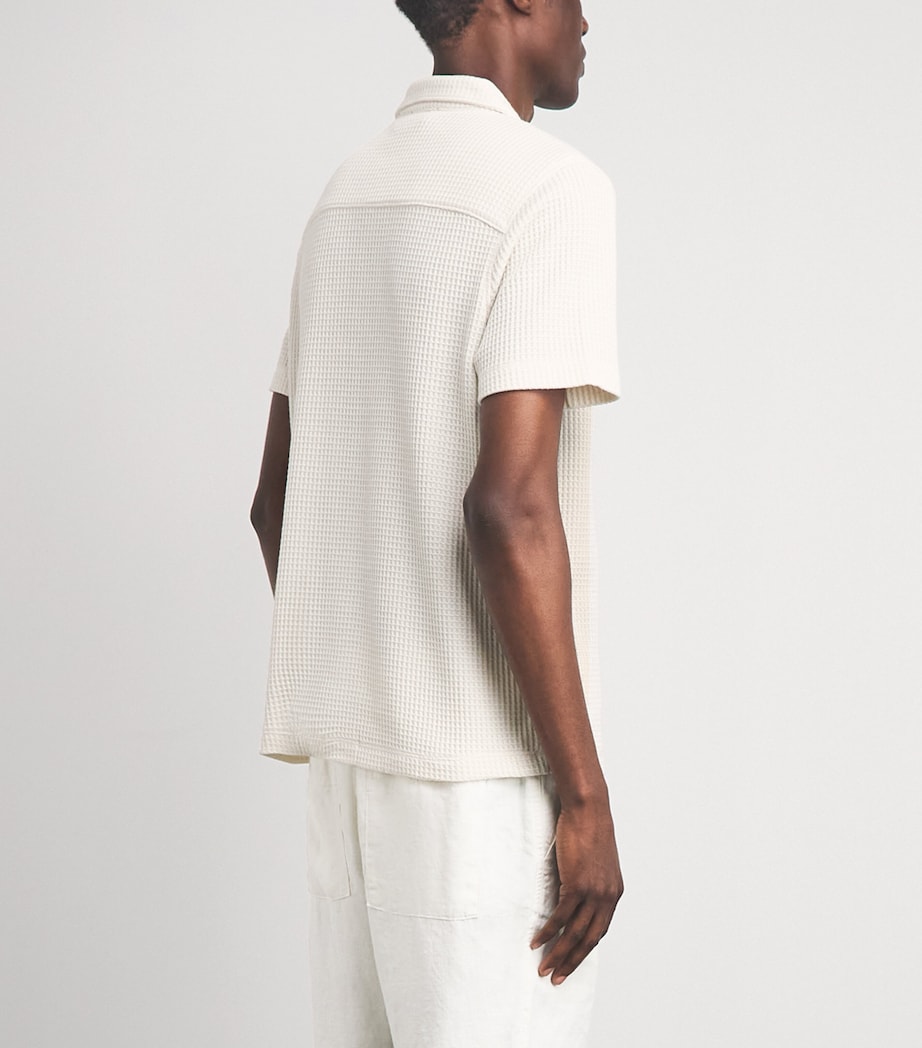 Vince Mens Waffle Knit Shirt Blanco Image 5