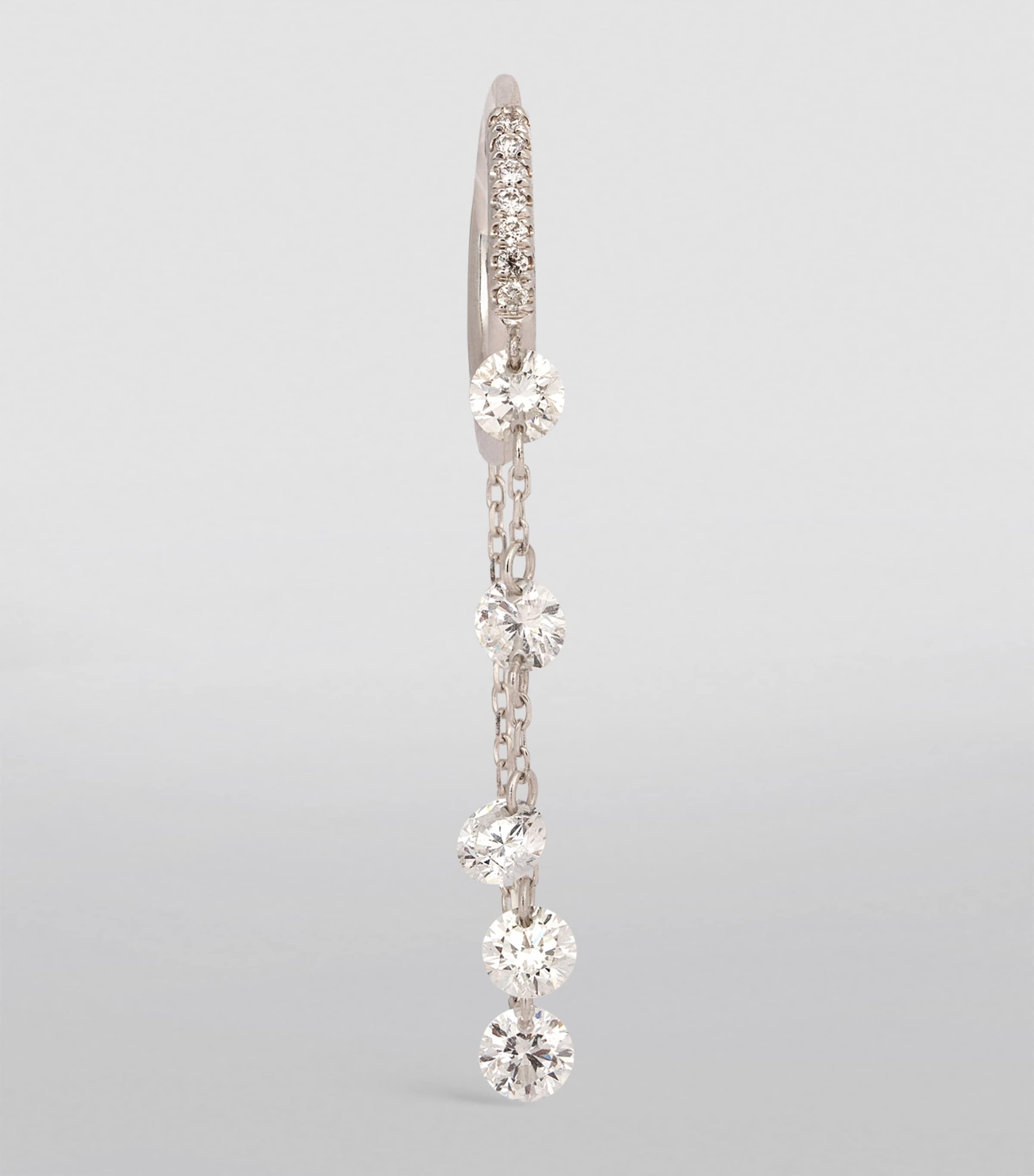 White Gold and Diamond Danaé Single Earring WHITE GOLD Image 2