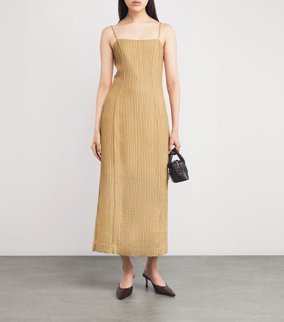 Lucille Midi Dress 1BP LIGHT CAMEL Image 2