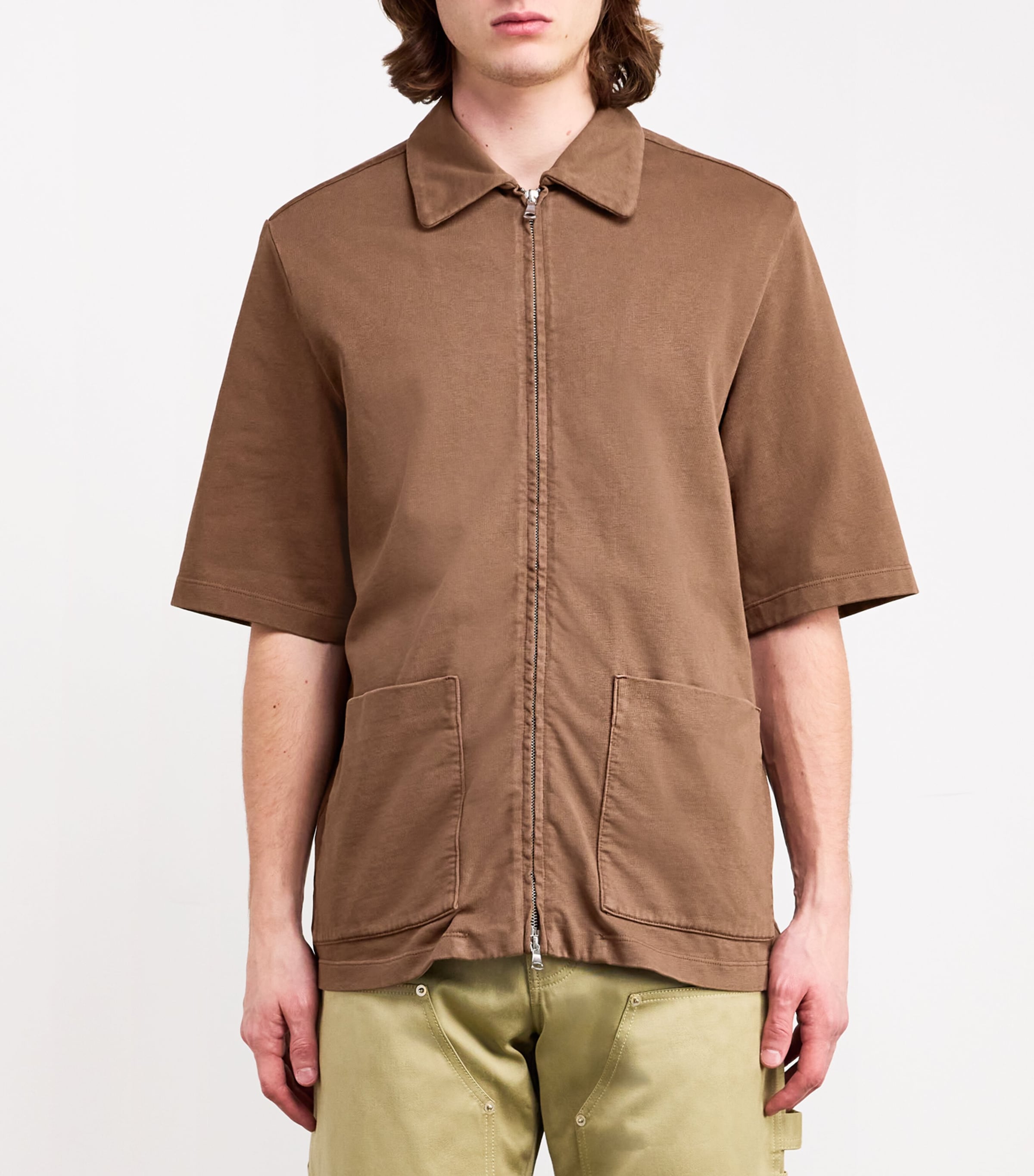 Cotton Zip-Up Overshirt 260 NOCE Image 3