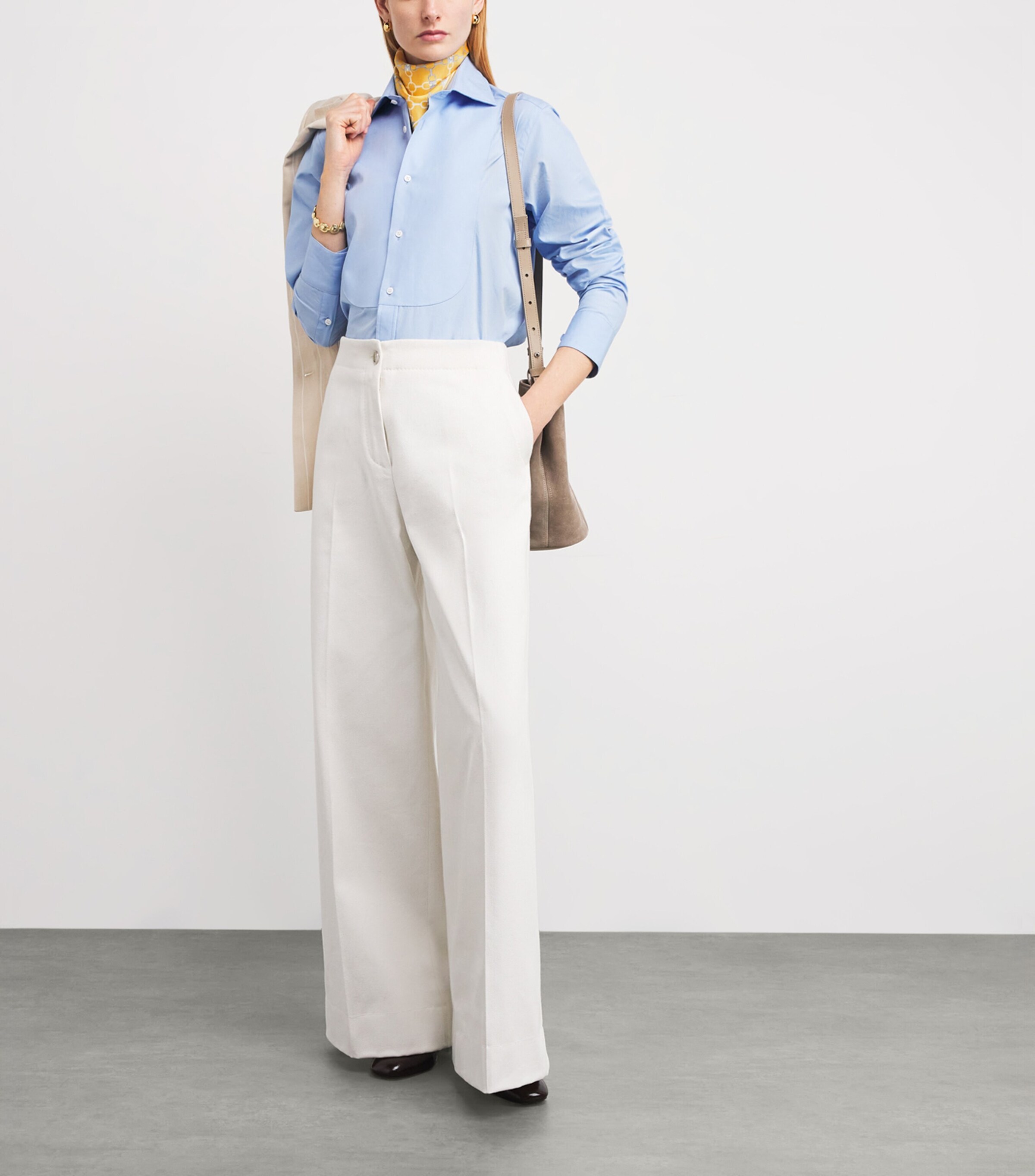 Silk Chain Print Scarf YELLOW Image 3