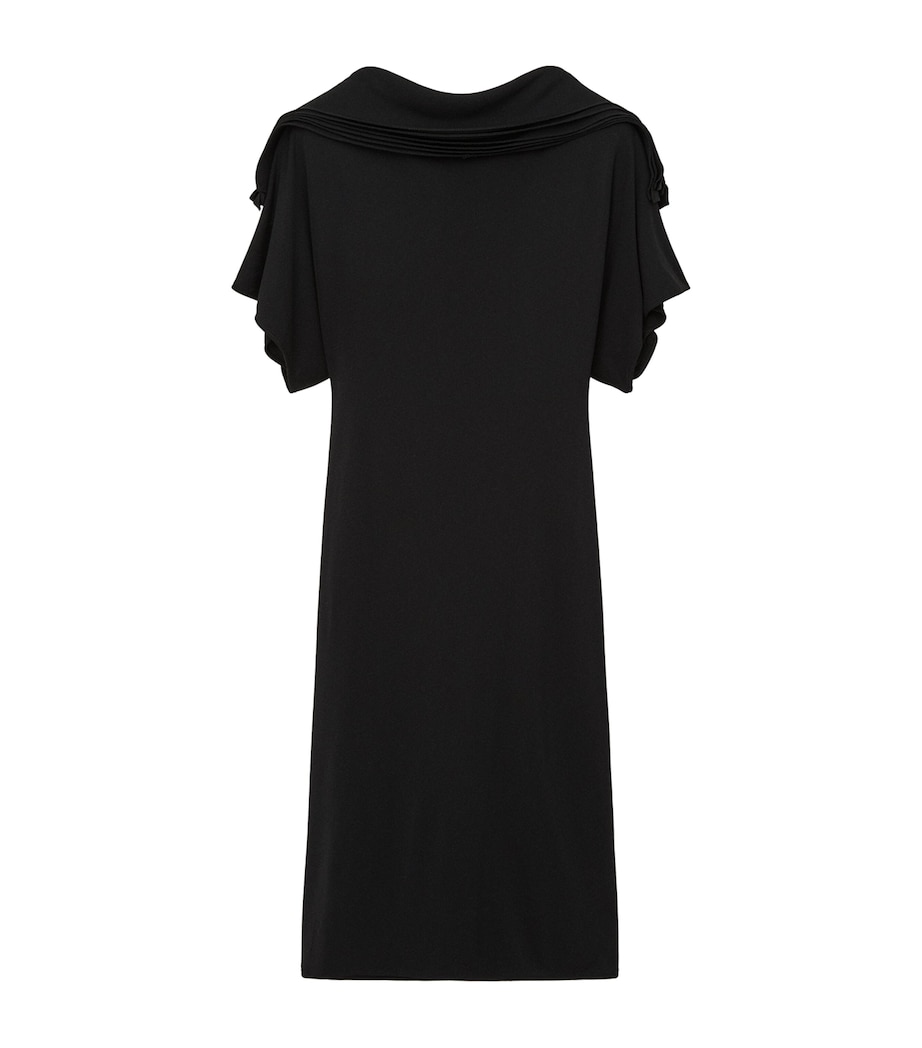 V-Back Midi Dress BLACK Image 1