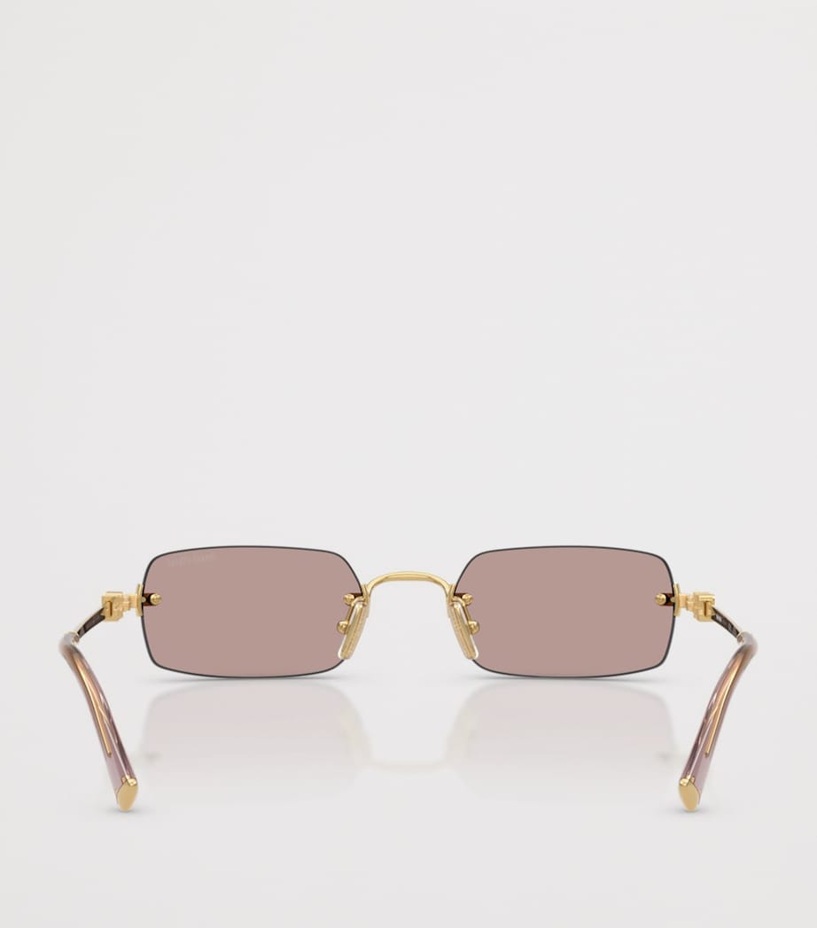 Metal Rectangular Sunglasses 5AK20I Image 4