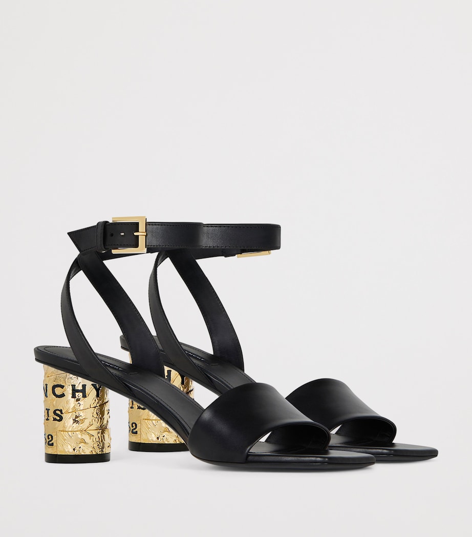 Givenchy Leather Tape Heeled Sandals 65 Black Image 2