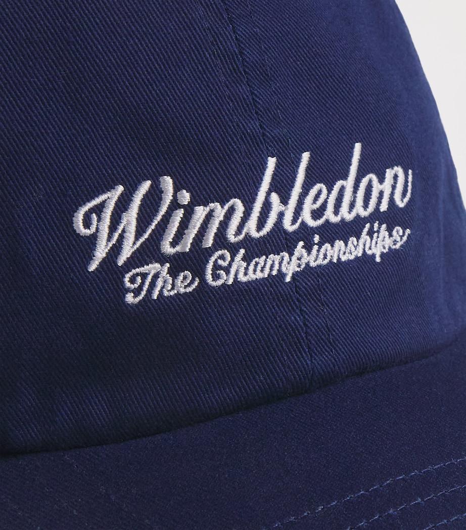 Ralph Lauren Kids x Wimbledon Cotton Logo Cap Navy Image 3