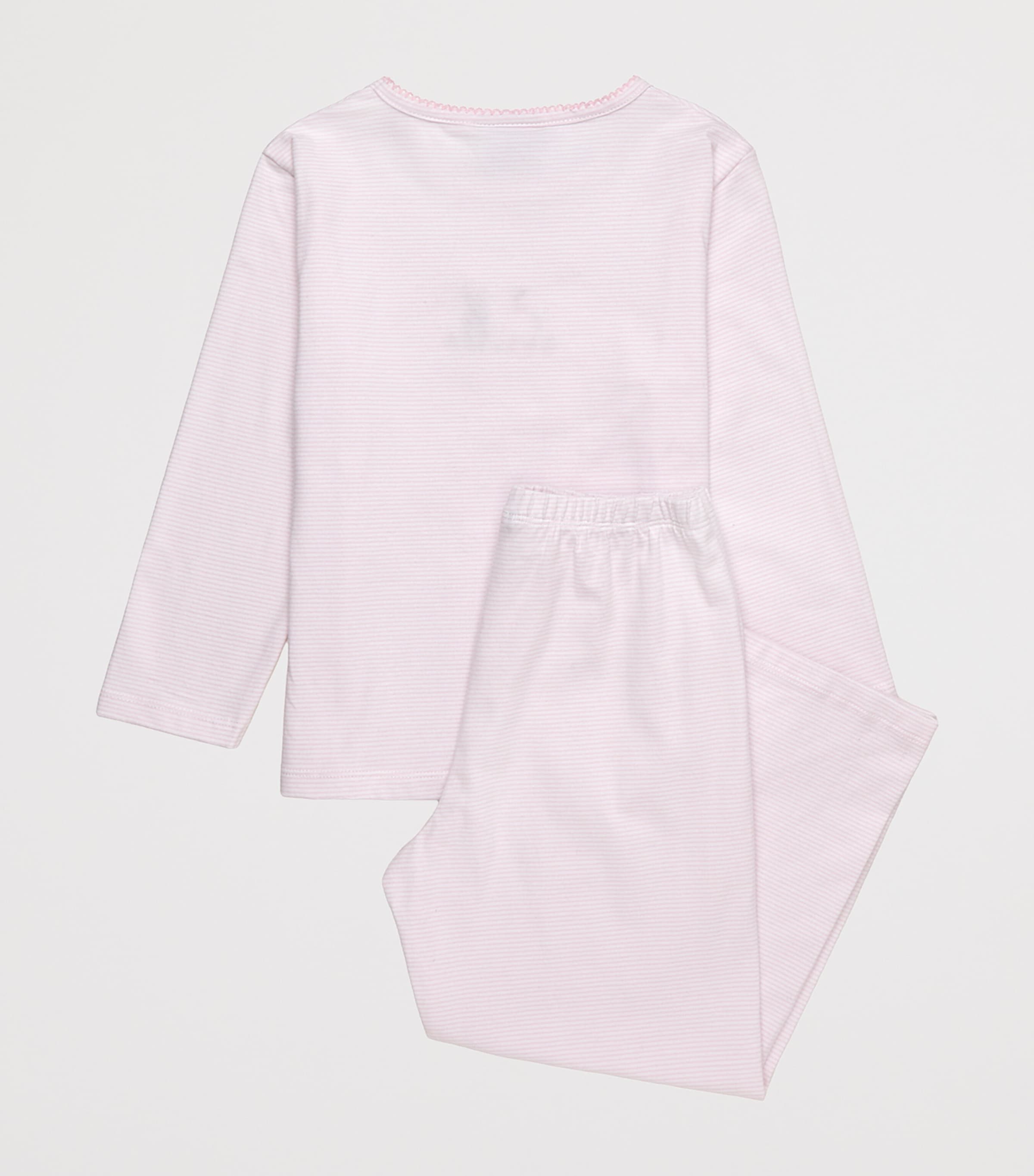 Trotters Cotton Jersey Duck and Bunny Pyjama Set (6 Months - 5 Years) Pink/stripe Image 2
