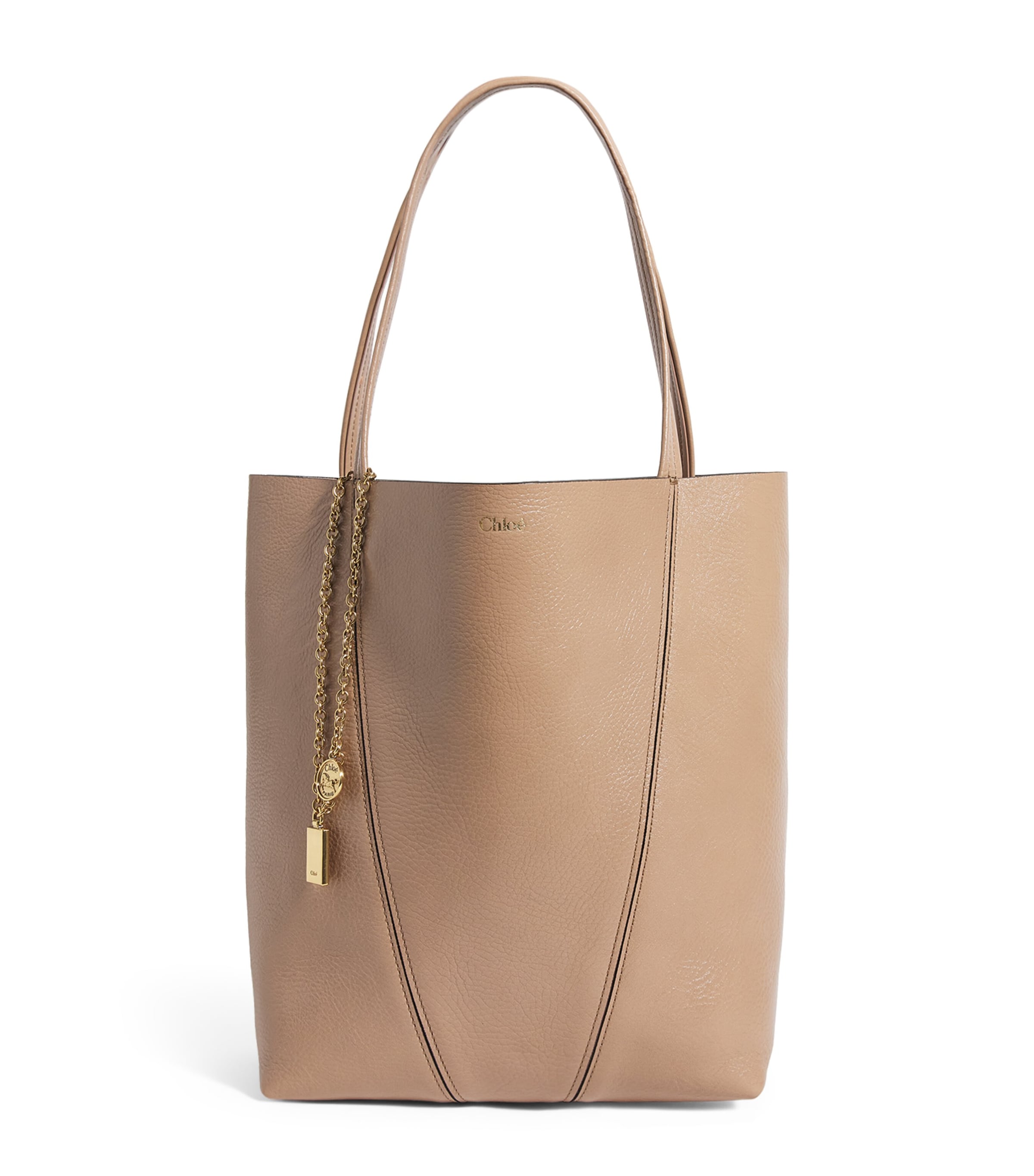 Chloé Medium Leather Spin Tote Bag Bag Woodrose Image 1