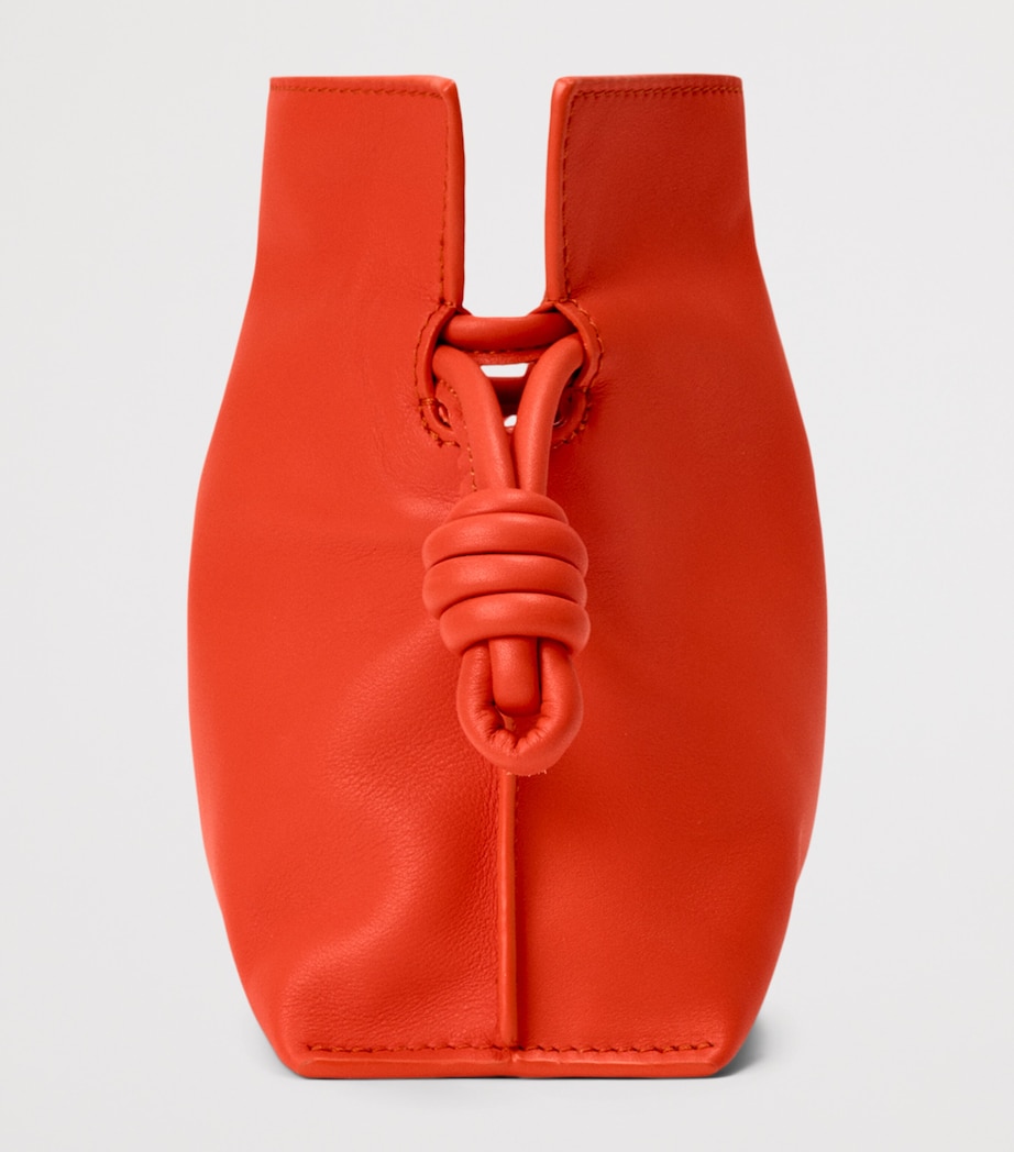LOEWE Mini Leather Flamenco Clutch Bag Sunrise Orange Image 3