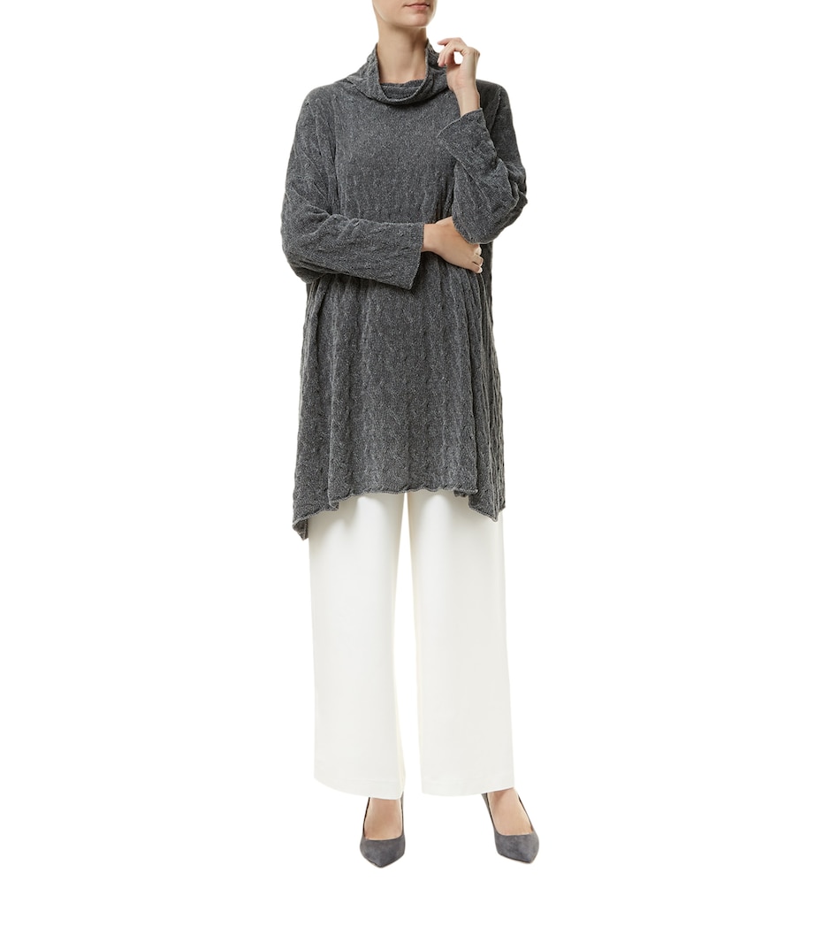 Silk Wide-Leg Trousers WHITE Image 4