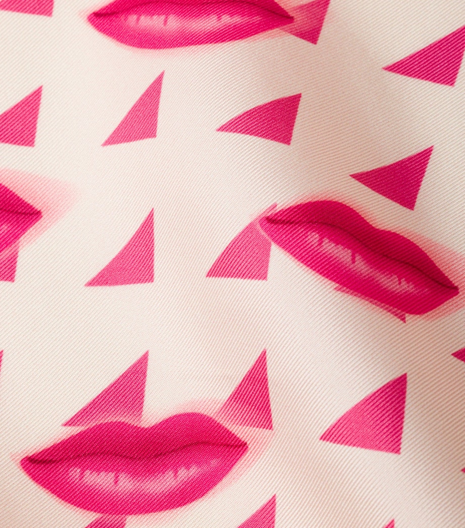 Prada Silk Twill Lip-Print Scarf Image 3