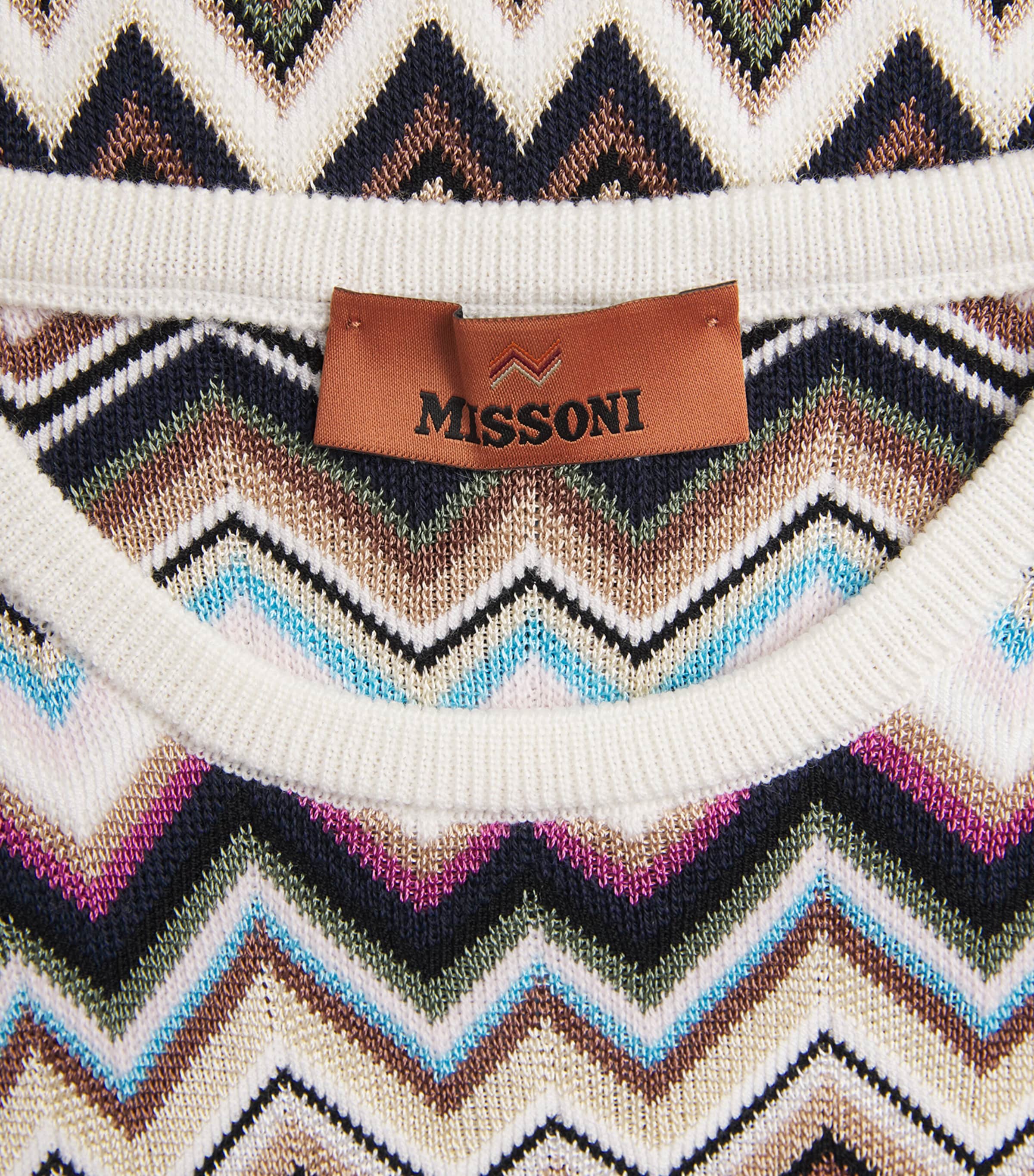 Missoni Womens Chevron Knit Midi Dress Smsplmtcl Bl,fsa,ntl Image 6