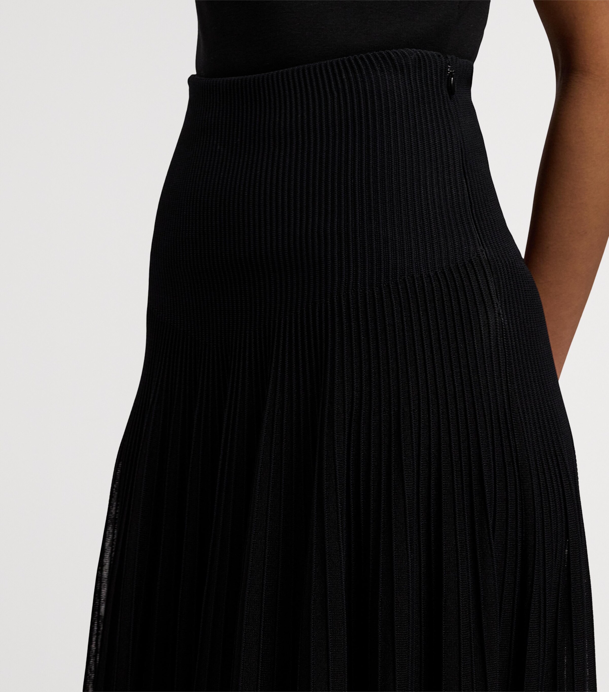 Ralph Lauren Collection Womens Knitted Celia Midi Skirt Black Image 6