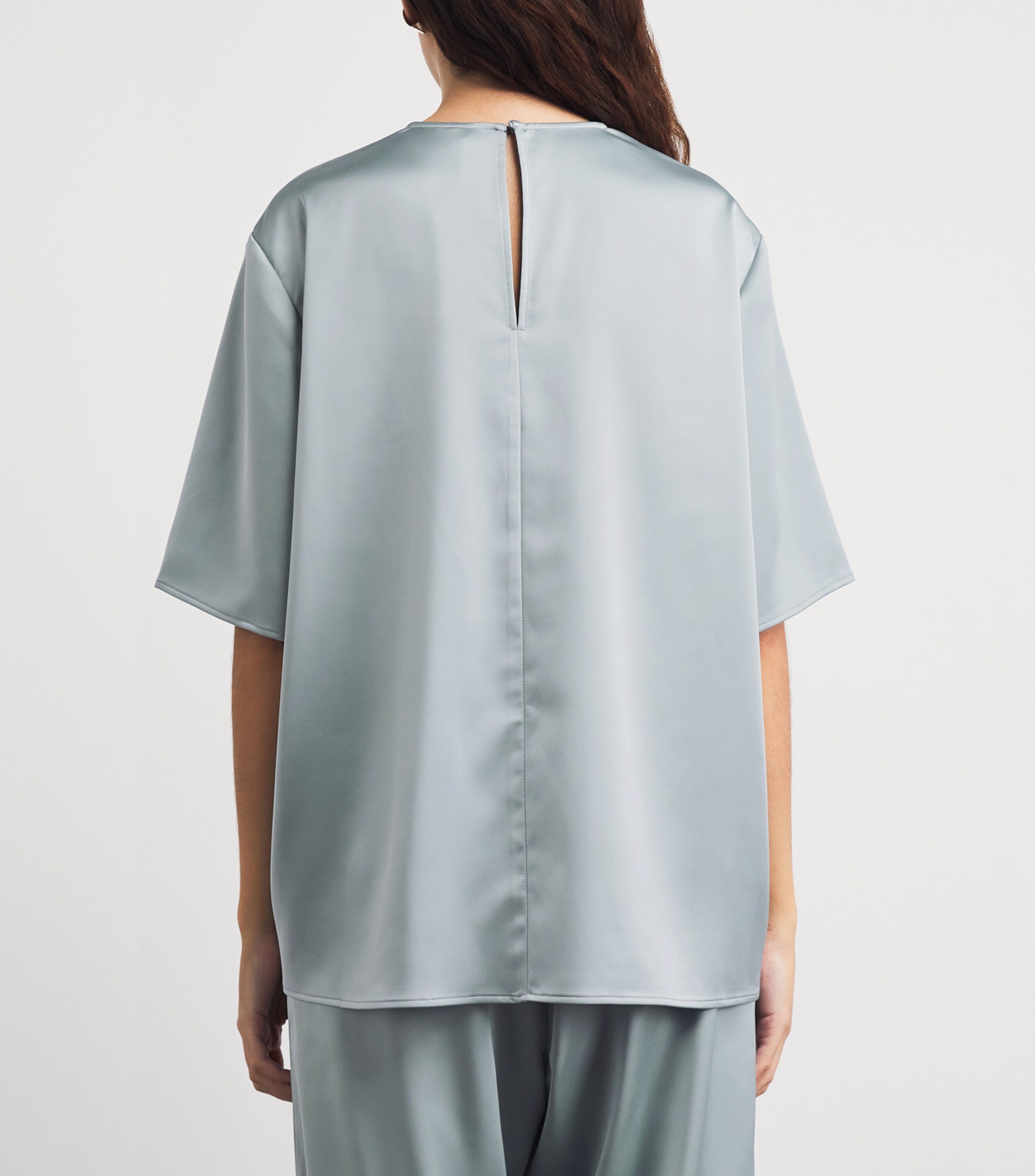 Stylein Womens Satin Martano Blouse Ice Blue Image 5