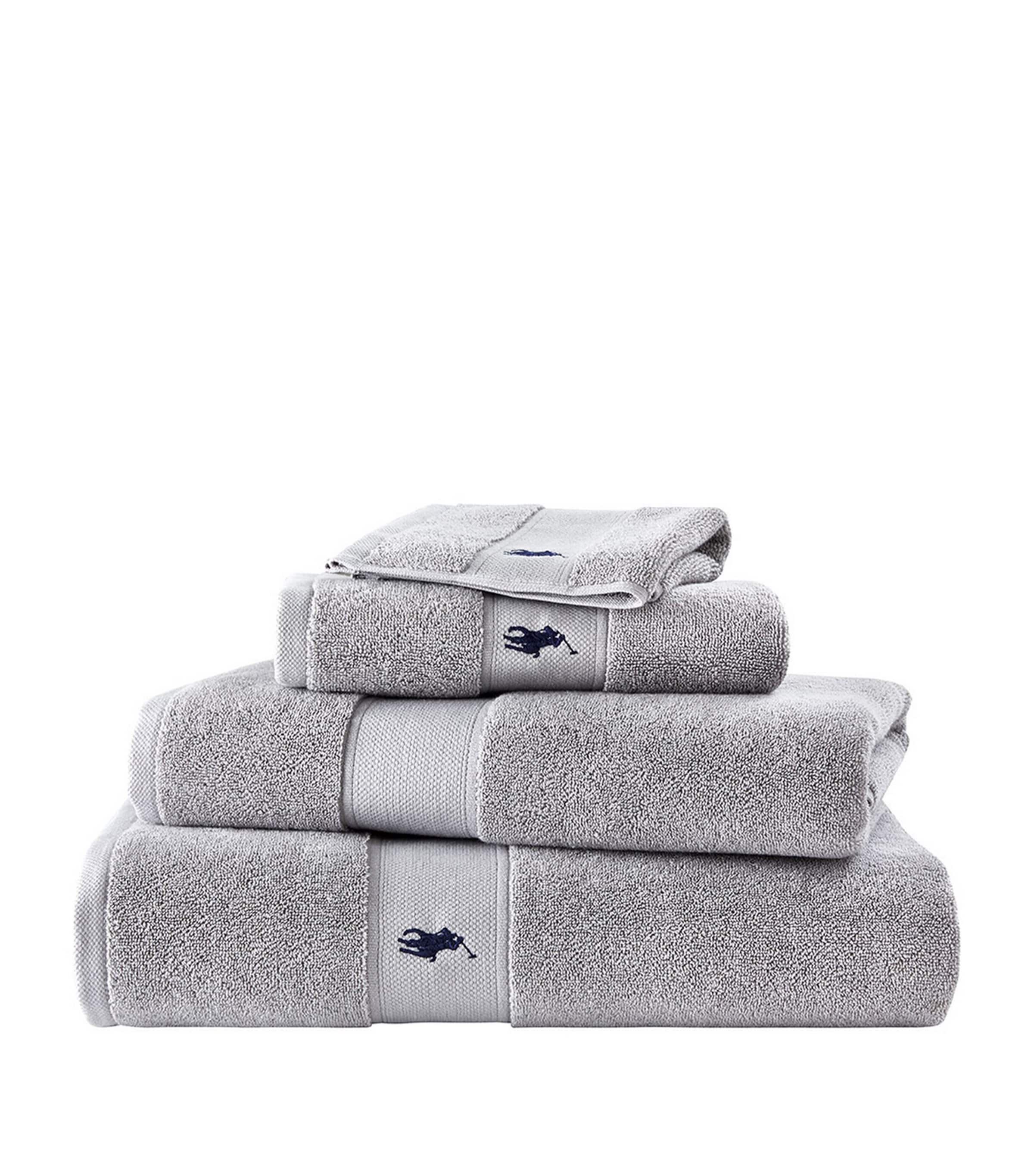 Polo Ralph Lauren Polo Player Bath Towel In Silver