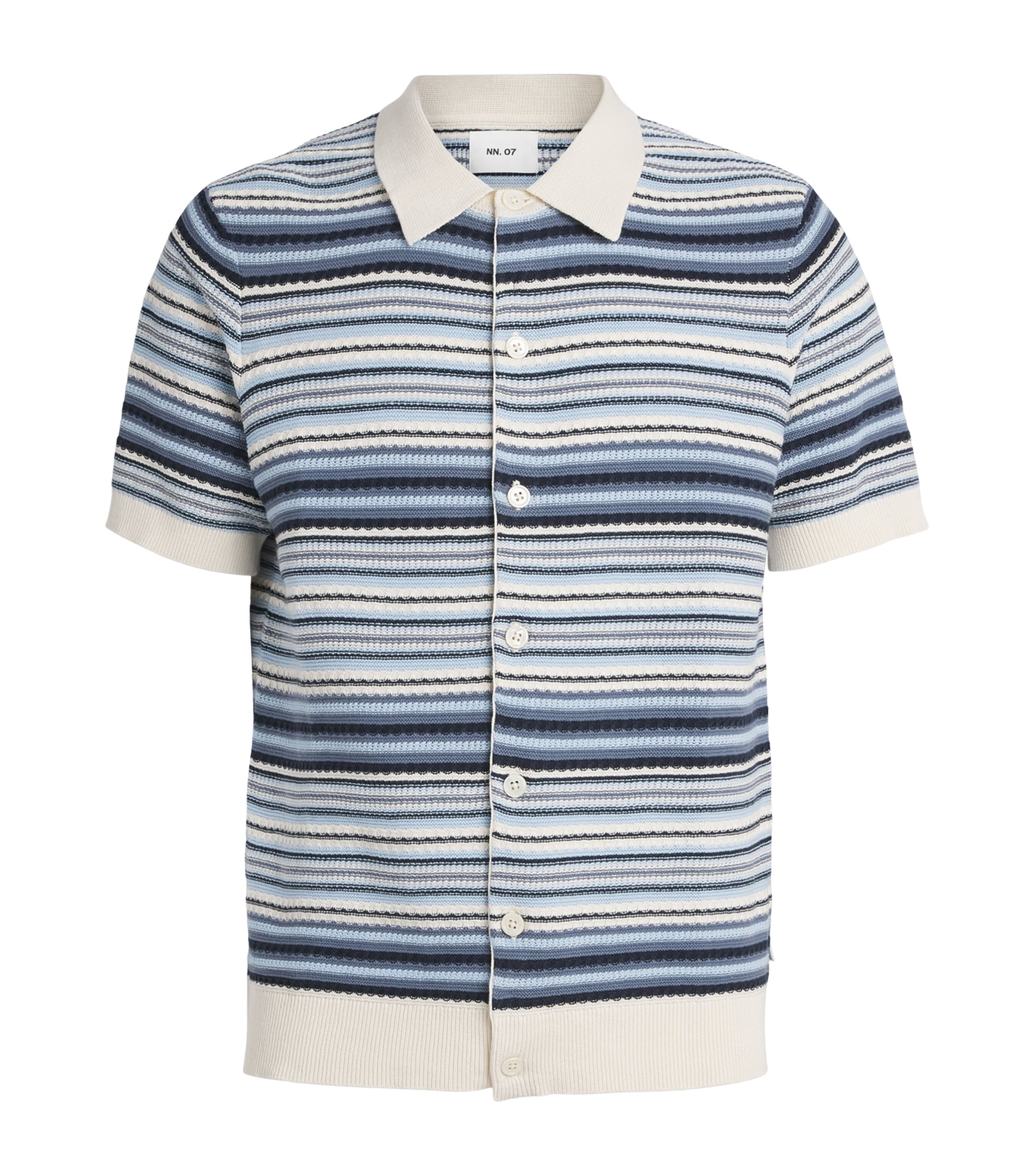 NN.07 Mens Organic Cotton Nolan Cardigan Navy Multi Image 1