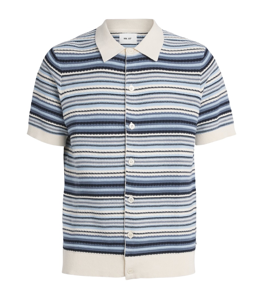 NN.07 Mens Organic Cotton Nolan Cardigan Navy Multi Image 1