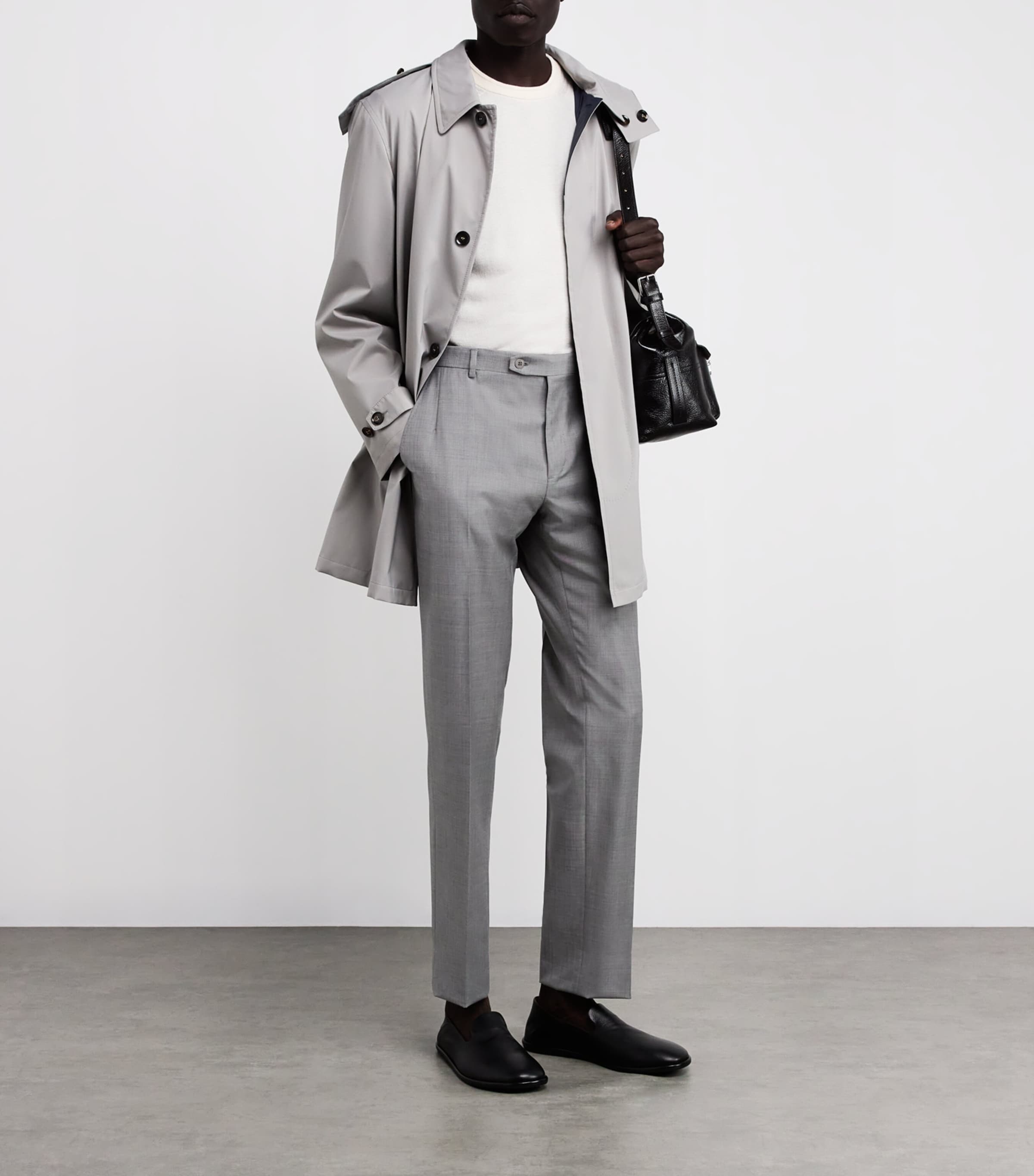 Wool Straight Journey Trousers 1400 Image 2