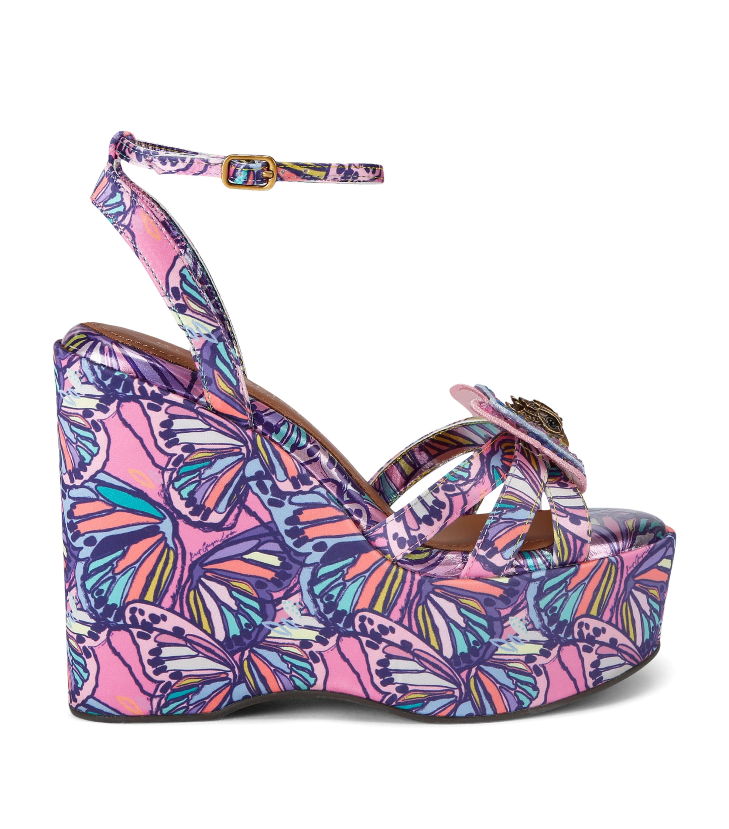 Kurt Geiger London Butterfly Wedge Sandals Lilac Image 1