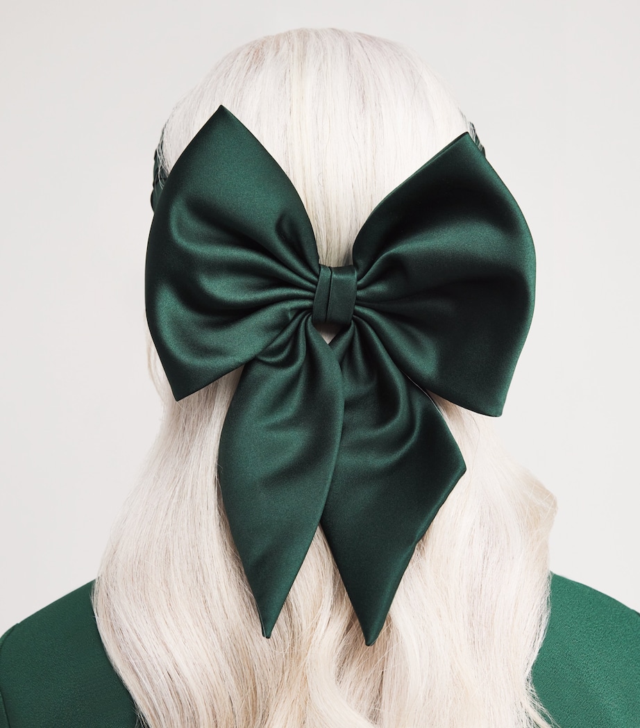 Silk Pleated Halo DEEP GREEN Image 3
