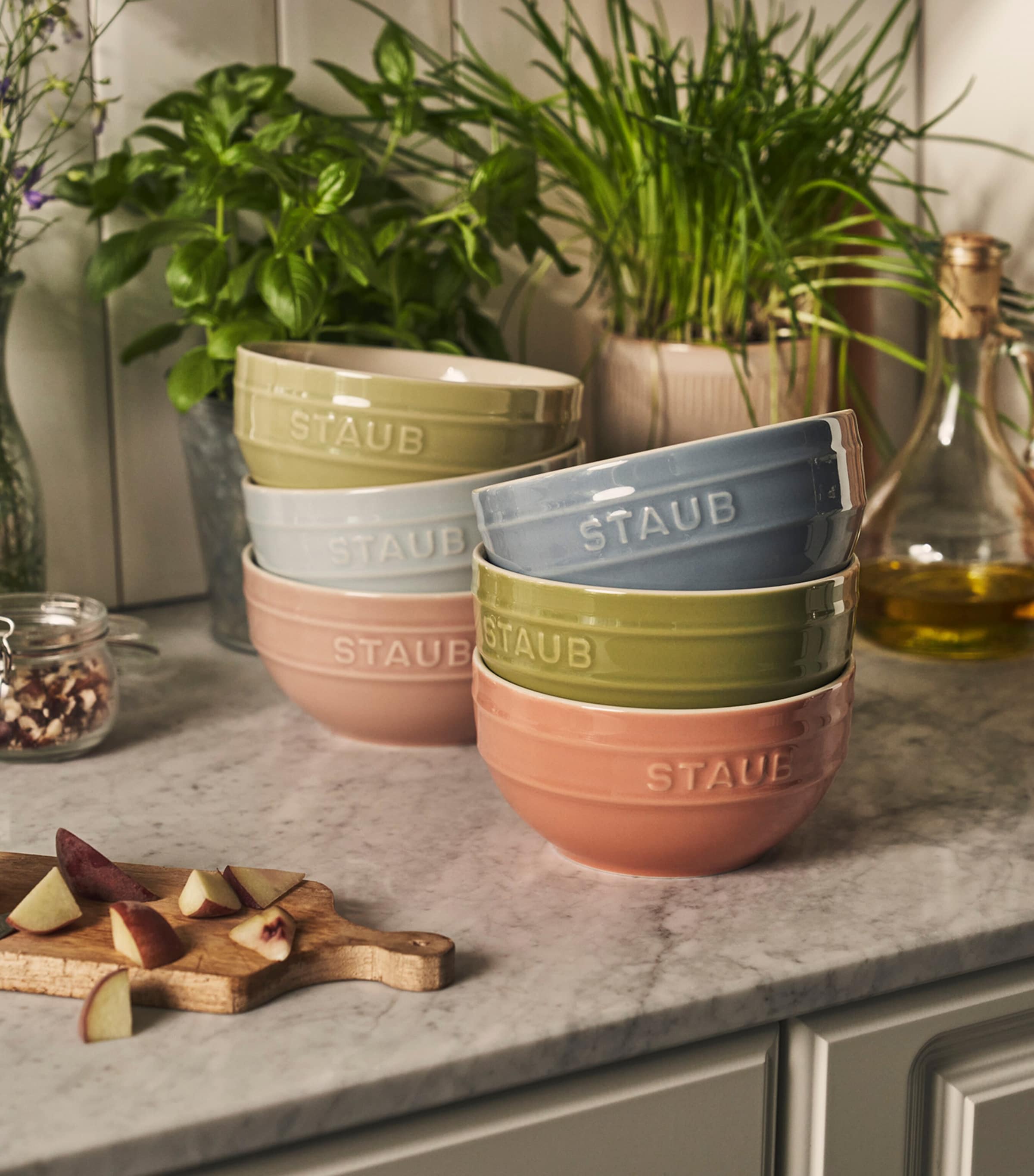 Staub Set of 6 Macaron Bowls (14cm) Mixed Colours Image 2