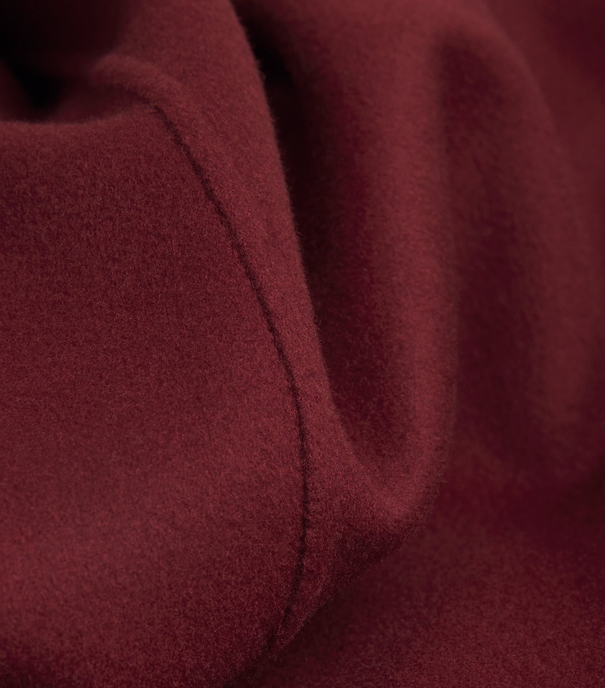 Cashmere Cape Coat DARK RED Image 5