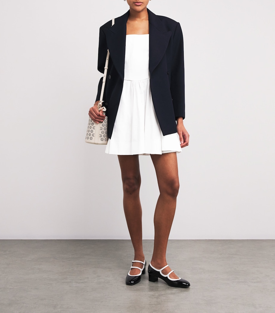 Stretch-Cotton Mini Dress WHITE Image 2