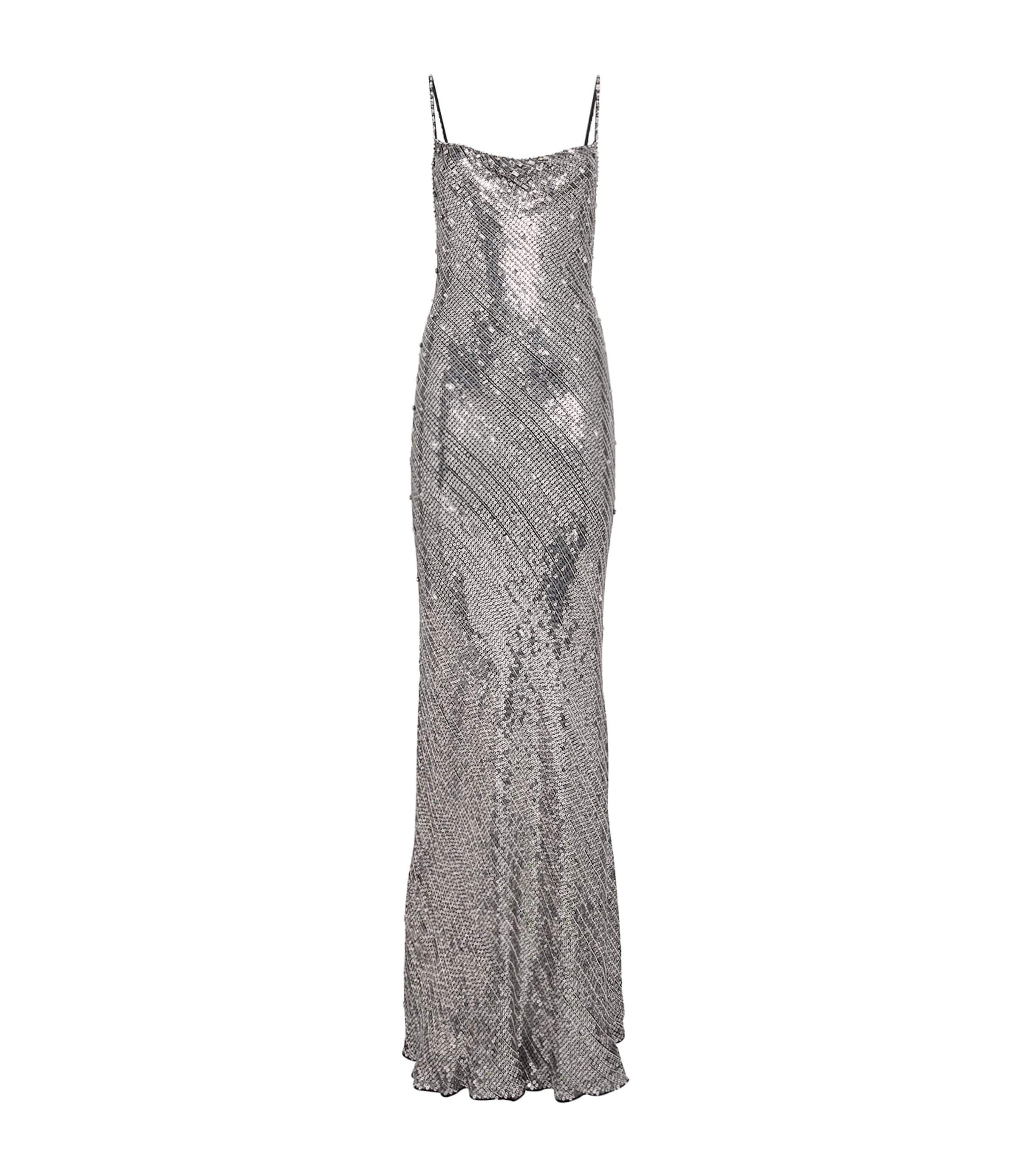 Jenny Packham Womens Sequin Foxx Gown Liquorice Image 1