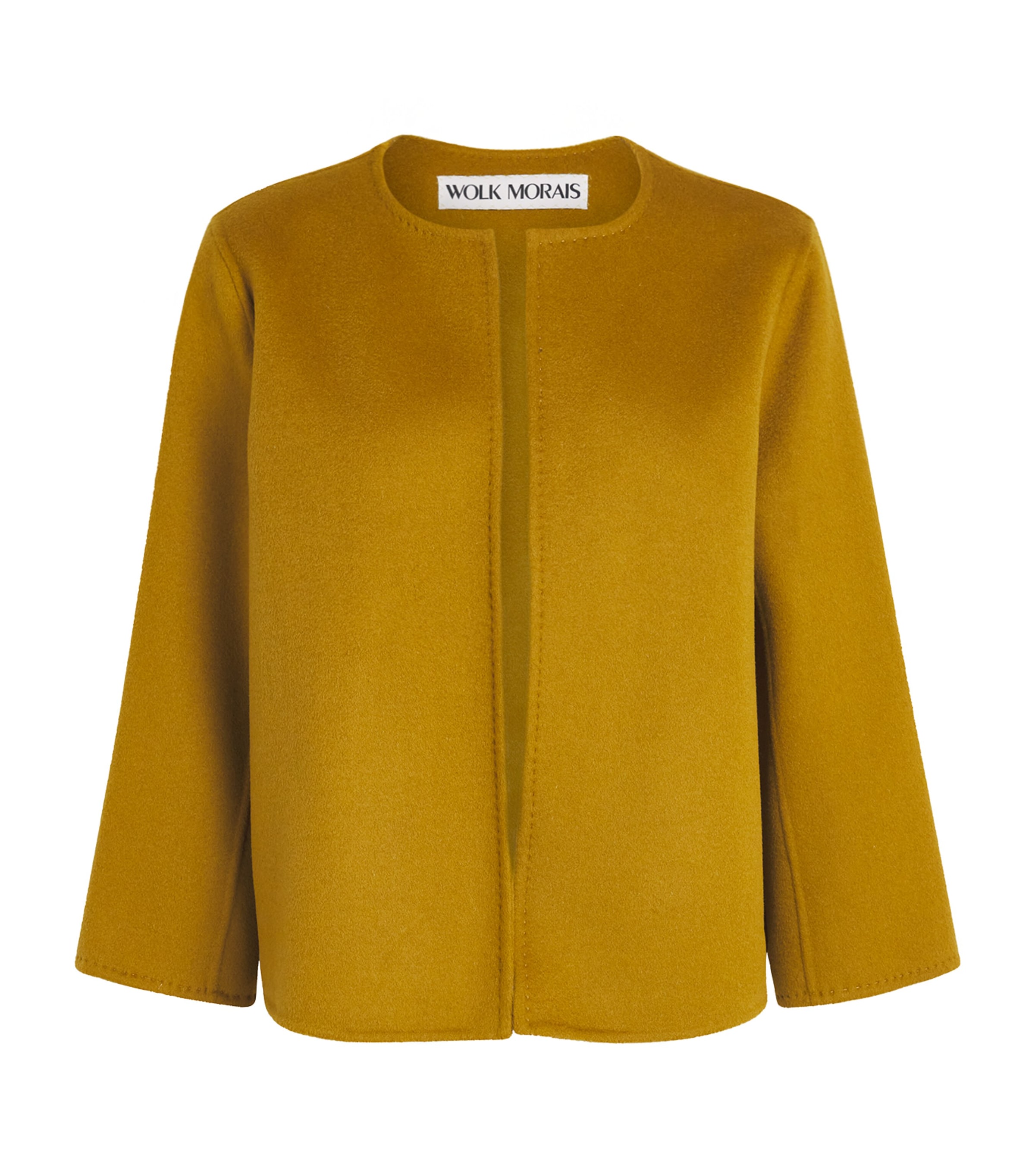 Wolk Morais Womens Cashmere Paletot Jacket Chartreuse Image 1