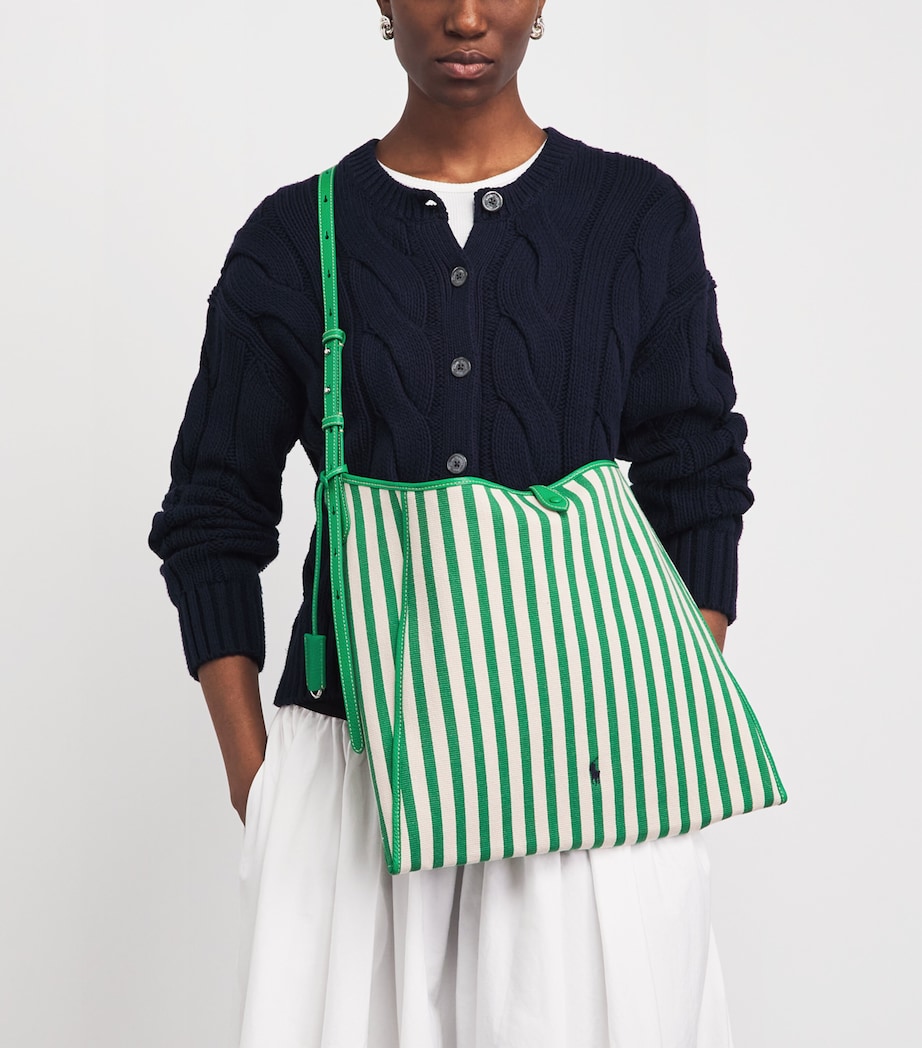 Polo Ralph Lauren Large Stripe Play Messenger Cross-Body Bag Paper/parrot Image 4