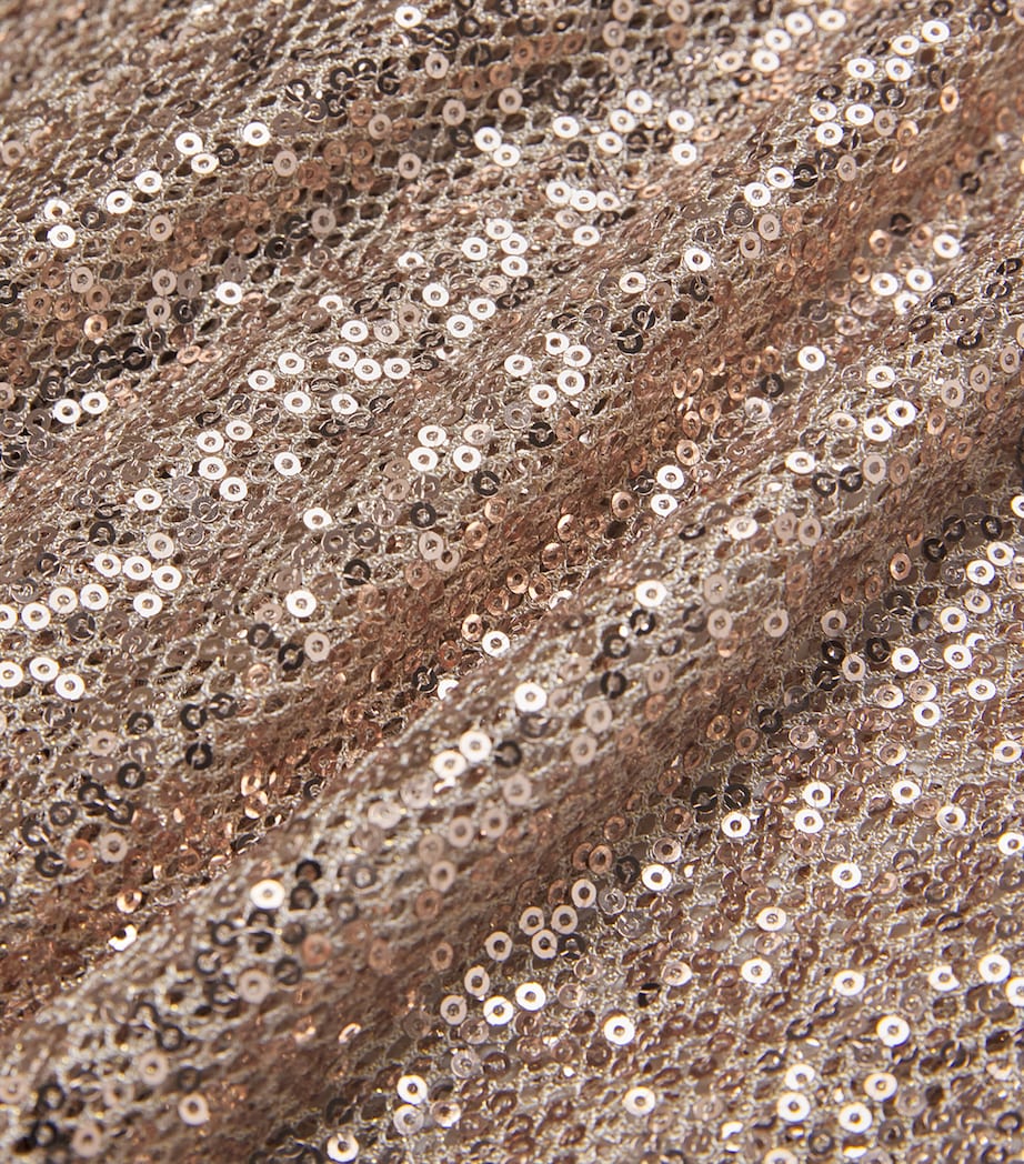 Taller Marmo Womens Sequin Marlene Disco Trousers White Sand Image 6