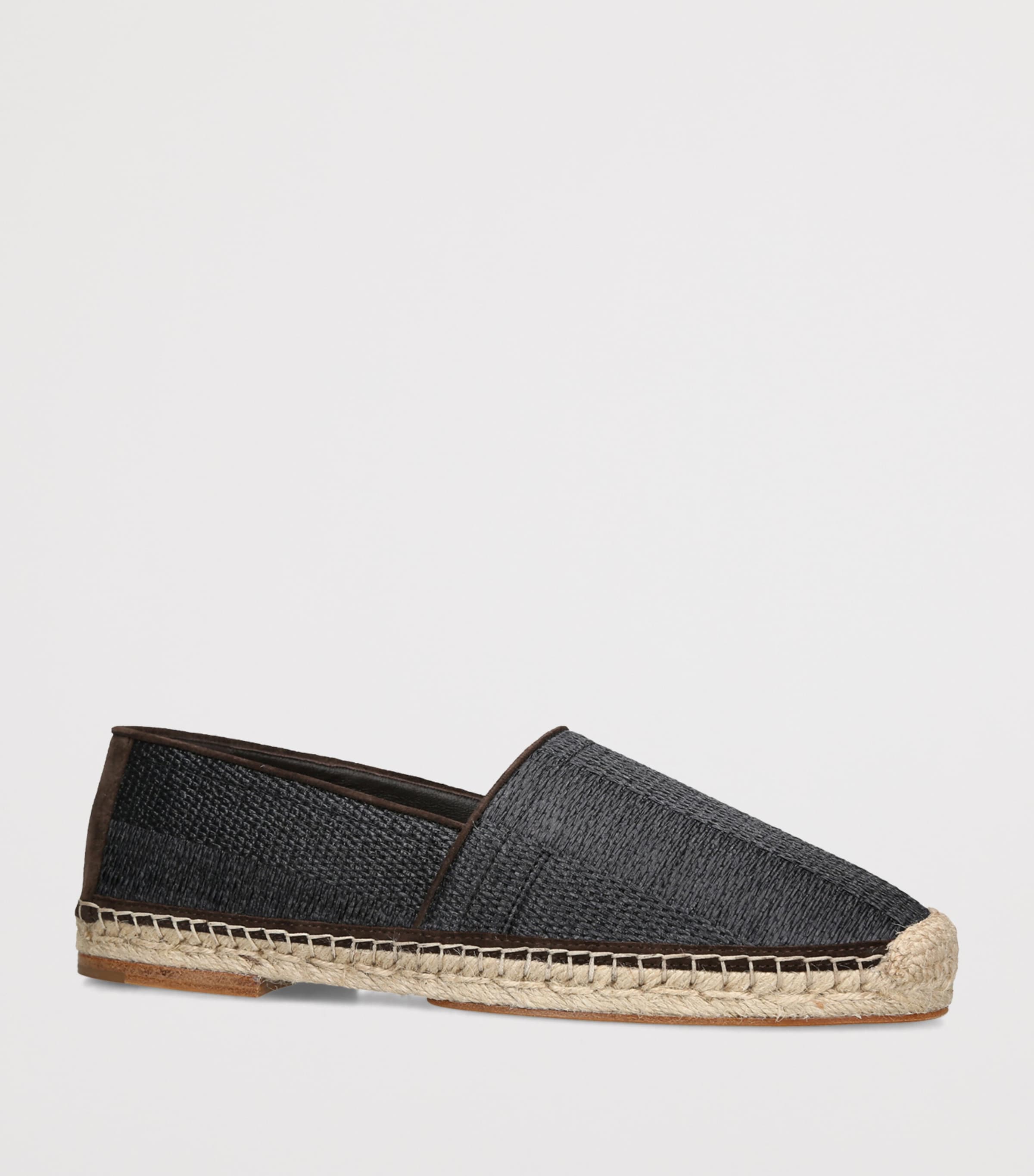 Brunello Cucinelli Suede-Trim Espadrilles Black/comb Image 2