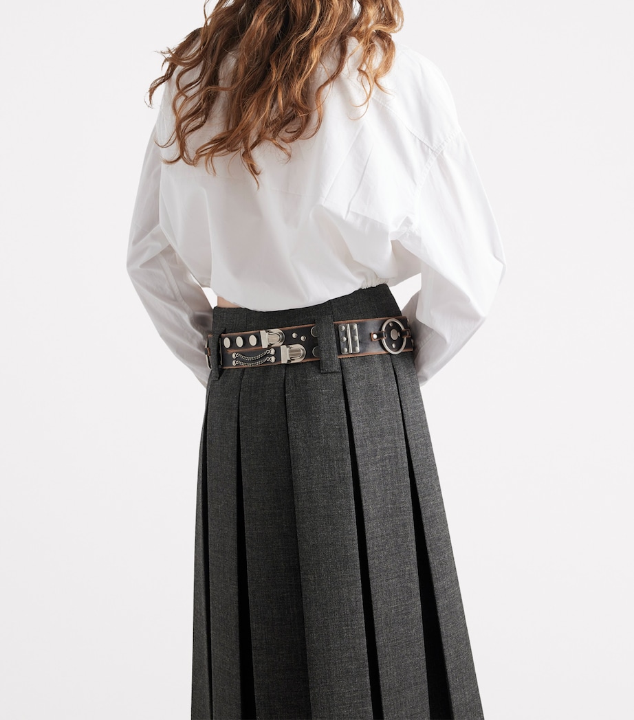 Prada Womens Cotton Poplin Cropped Shirt Image 4