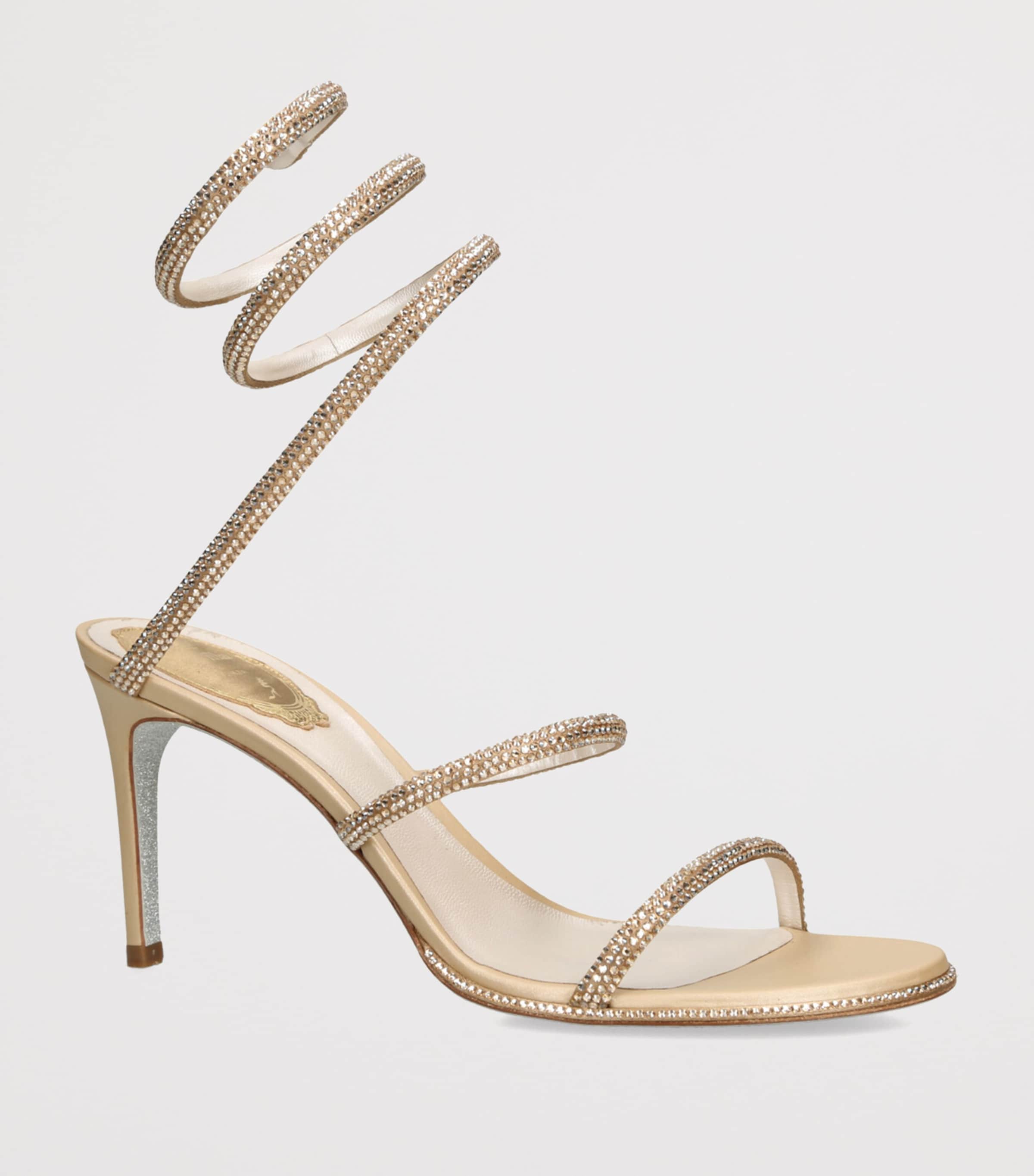 Satin Embellished Cleo Sandals 80 BEIGE COMB Image 3