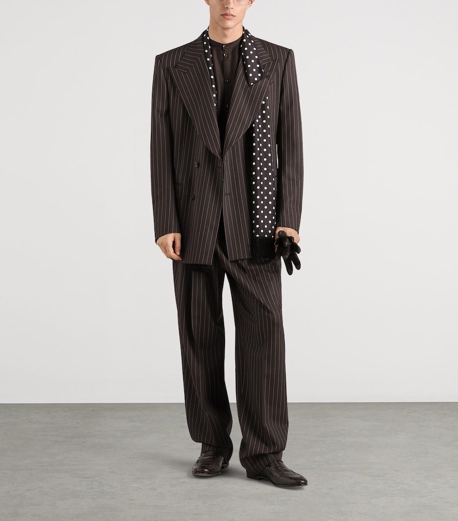Dolce&Gabbana Mens Silk Shirt Brown Grey Image 4