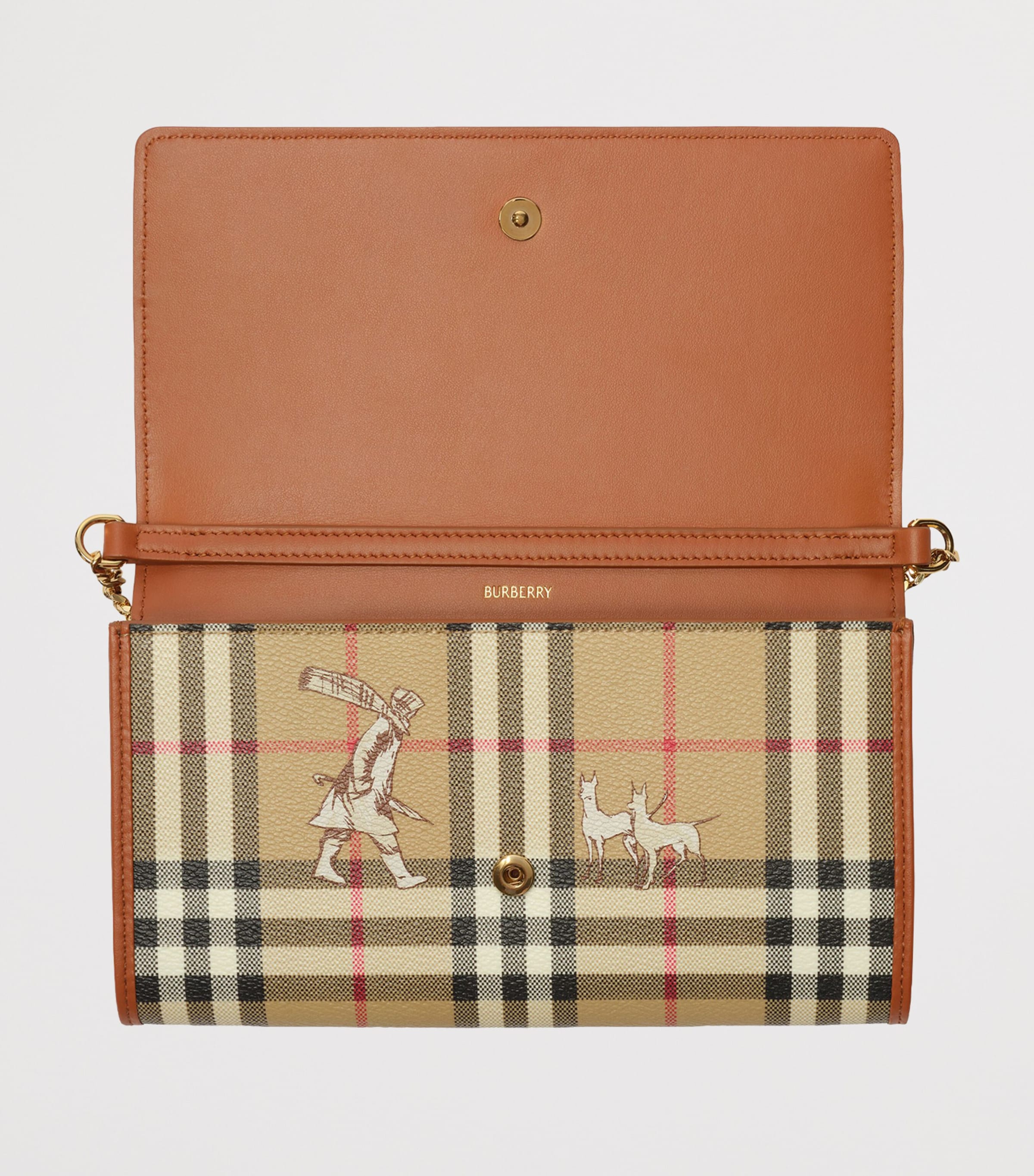 Burberry Check Mates Chain Wallet Archive Beige Image 4