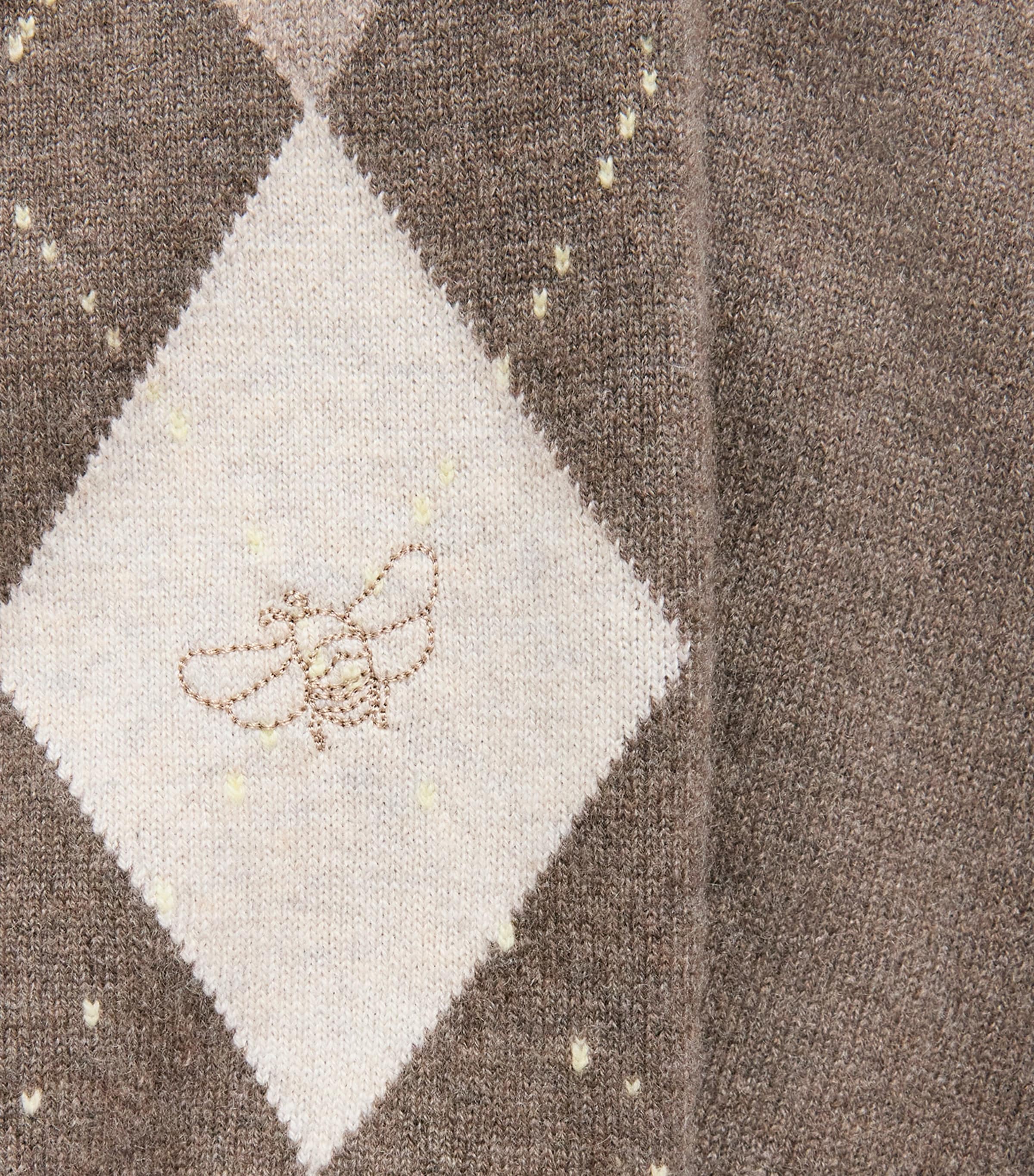 Johnstons Of Elgin Womens Cashmere Argyle Cardigan Hthcot Clrway Image 6