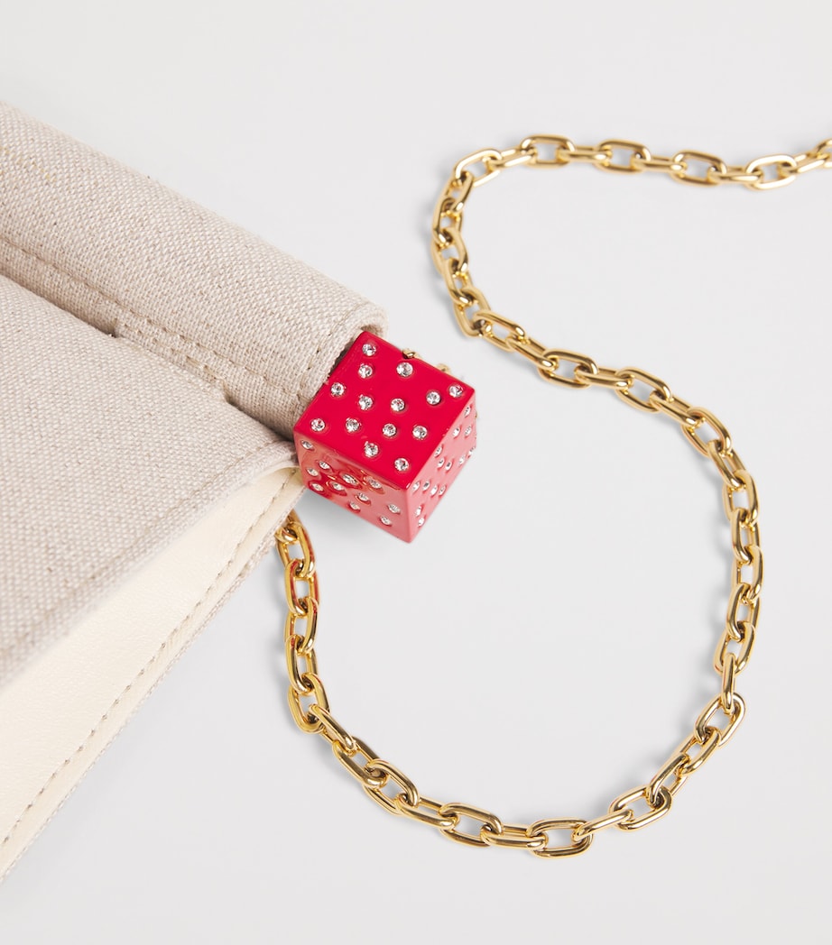 Small Canvas Rond Carré Clutch Bag 140 LIGHT GREIGE Image 6